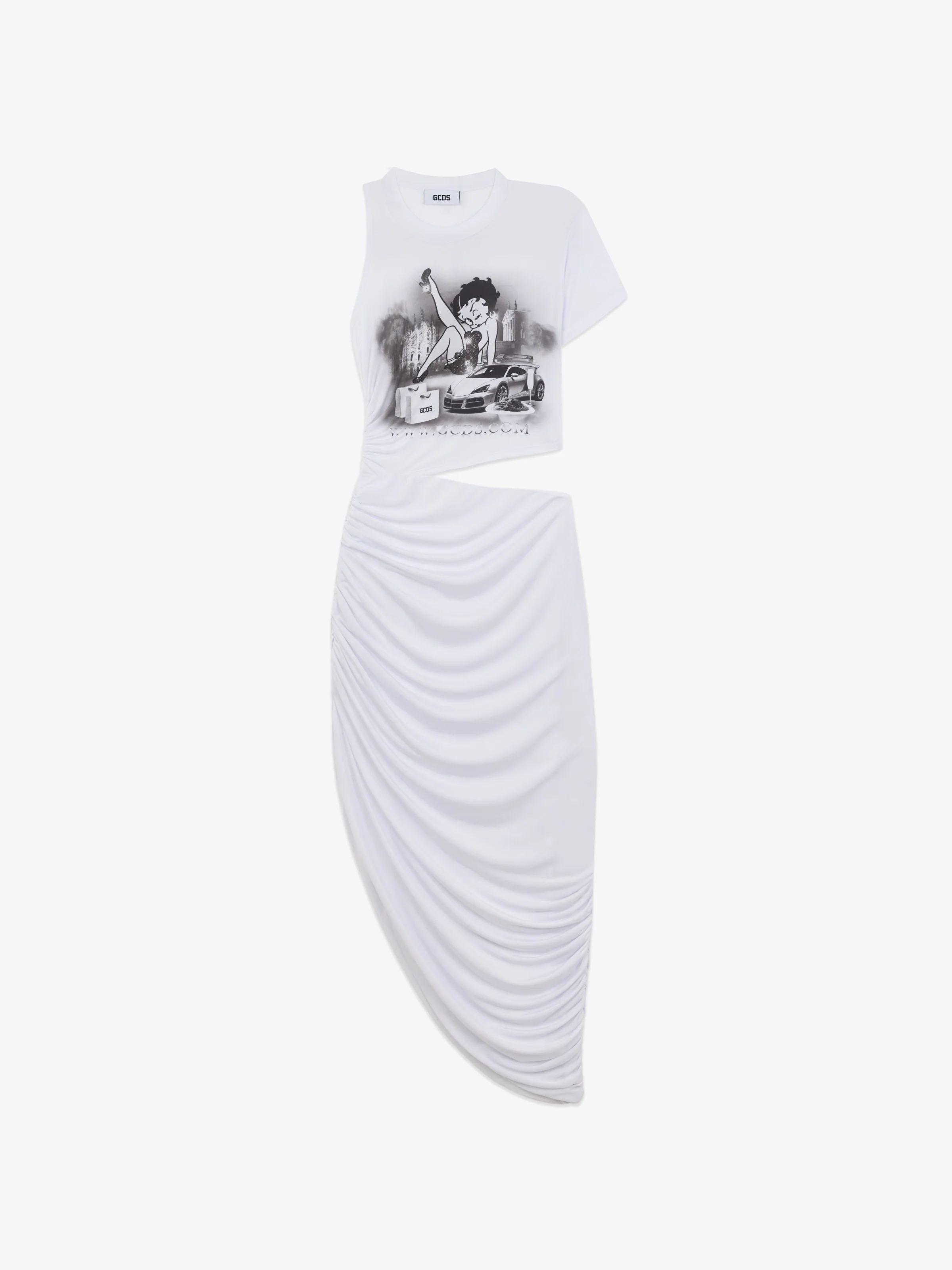 Abito con taglio asimmetrico Betty Boop
