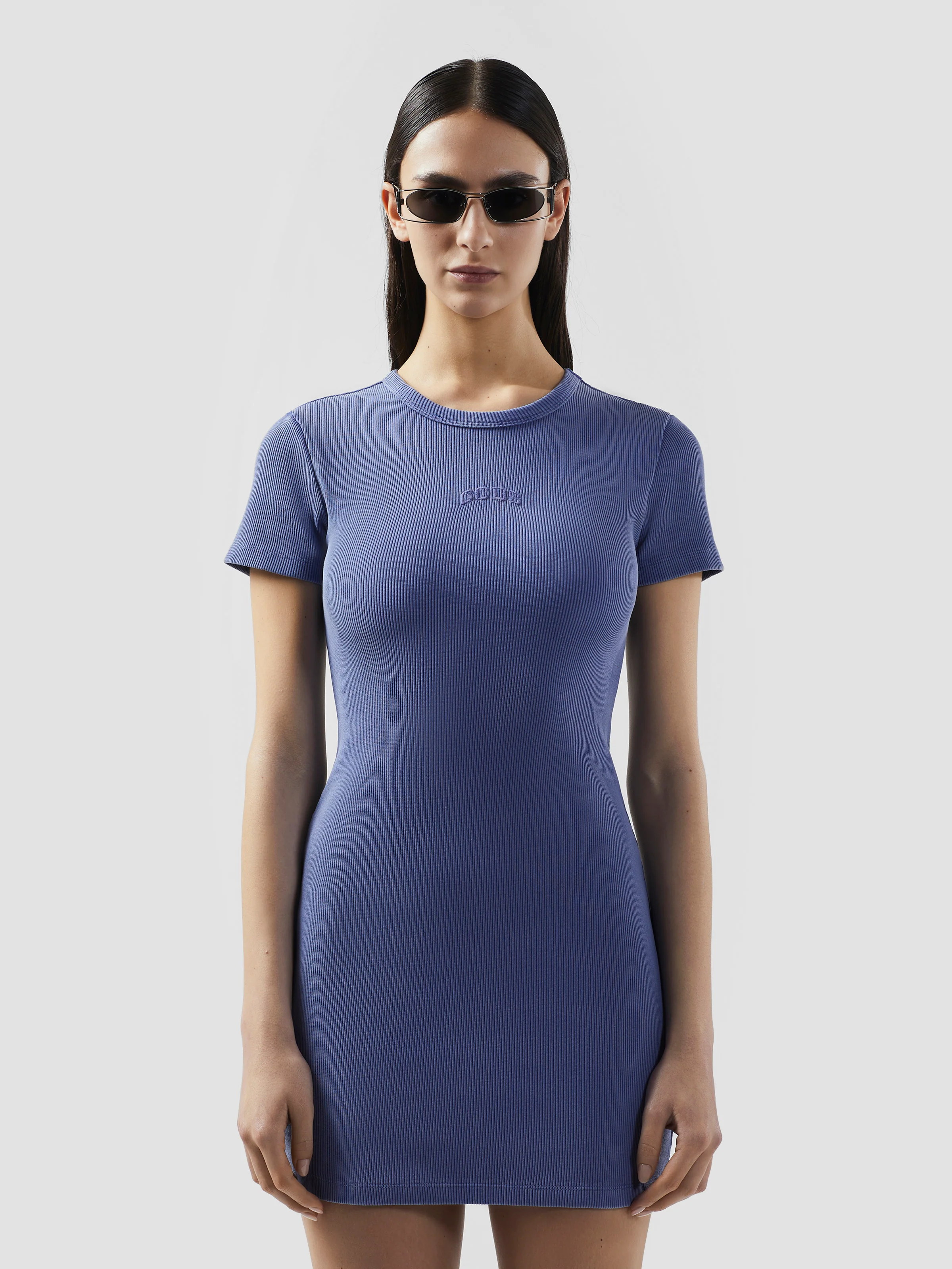 Abito mini stone washed con logo Lounge - Image 3