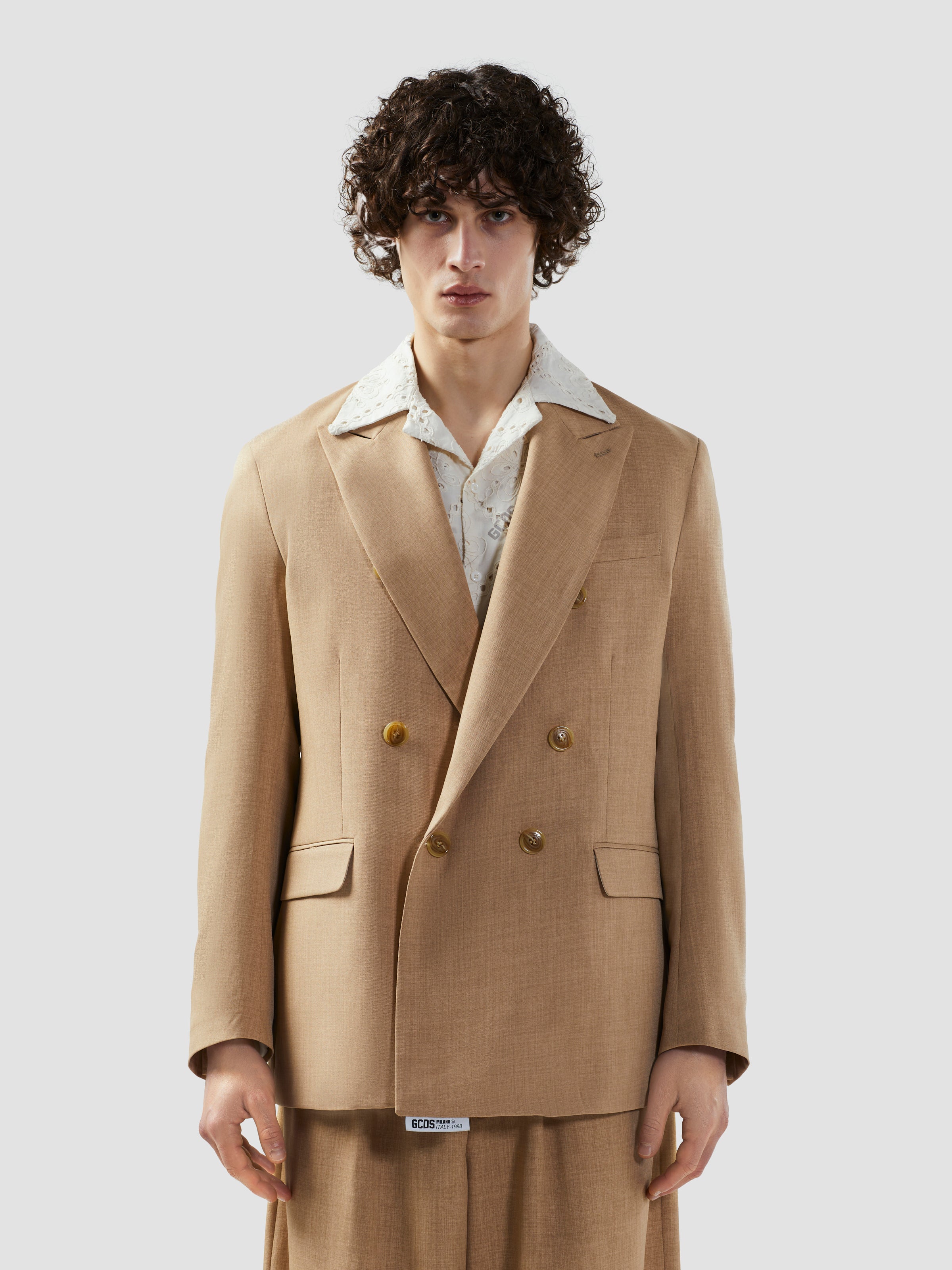 Blazer doppiopetto in lana leggera - Image 3