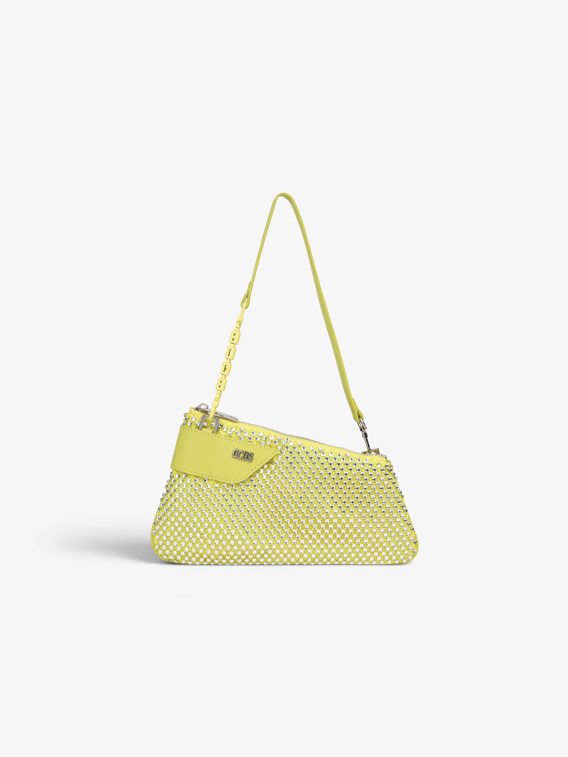 Borsa Comma Notte in mesh con Strass