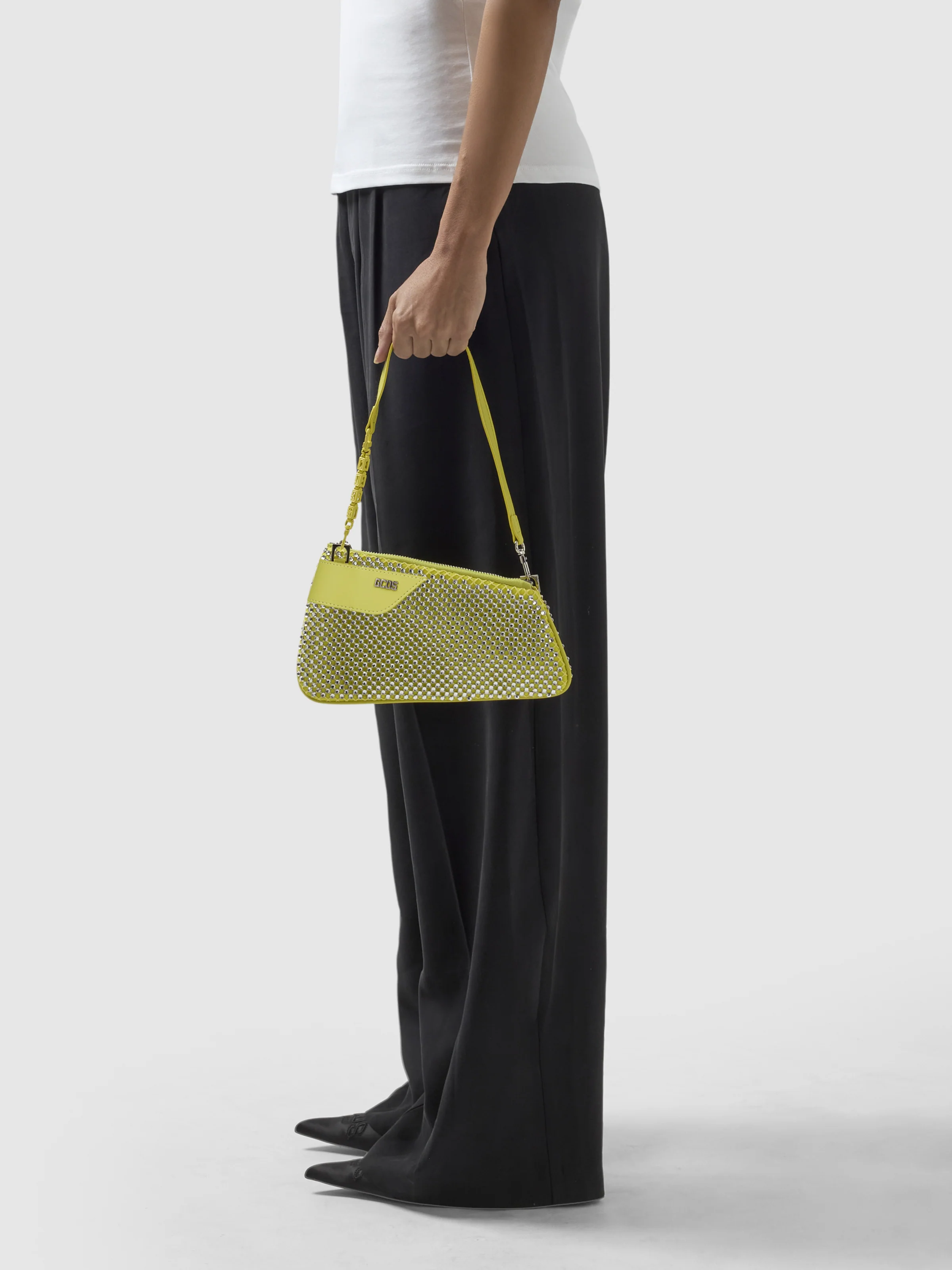 Borsa Comma Notte in mesh con Strass - Image 2