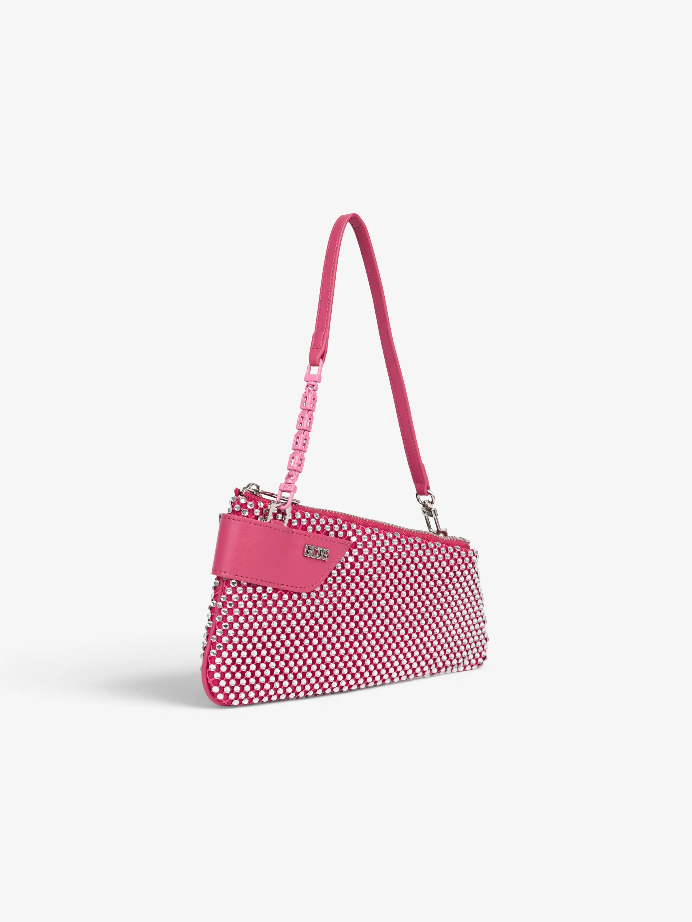 Borsa Comma Notte in mesh con Strass - Image 3