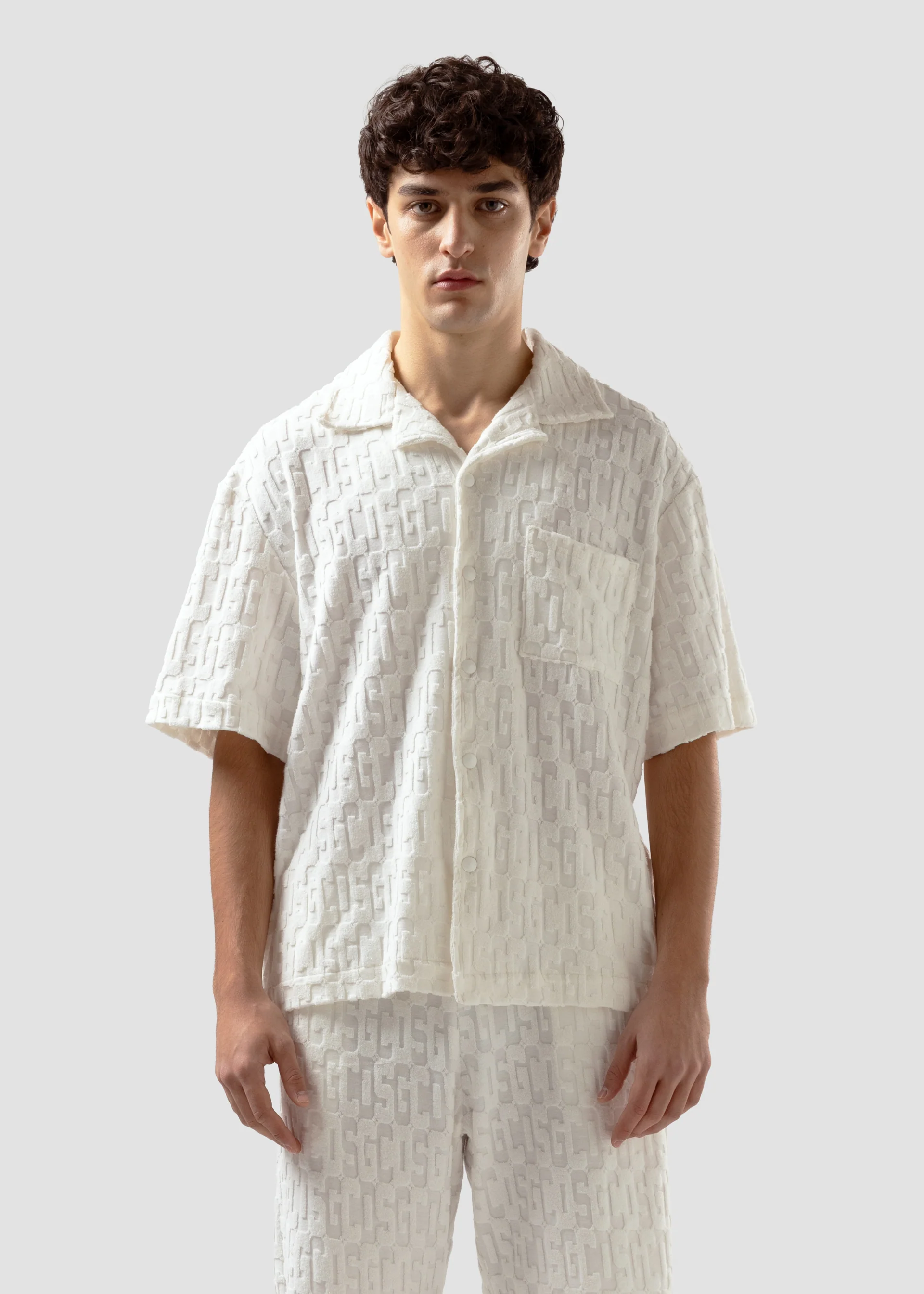 Camicia monogram in spugna - Image 3