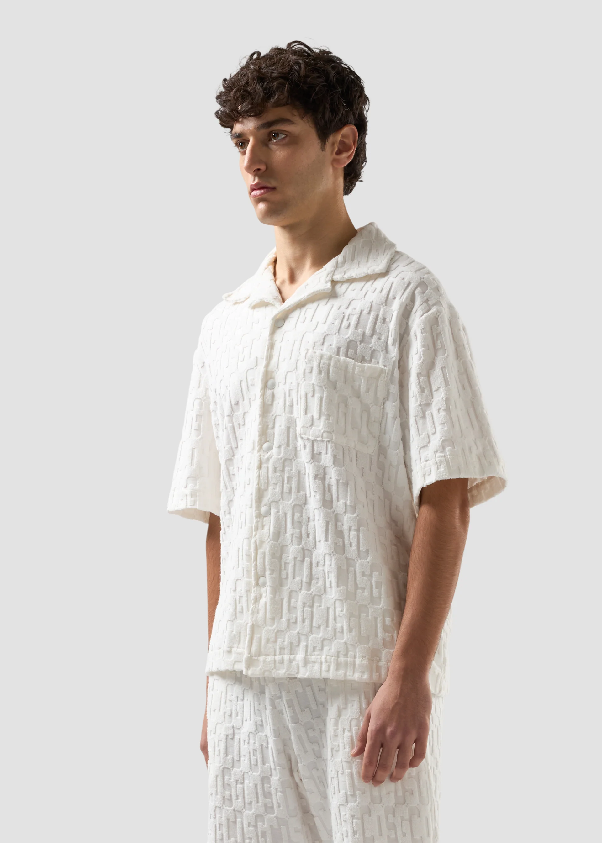 Camicia monogram in spugna - Image 4