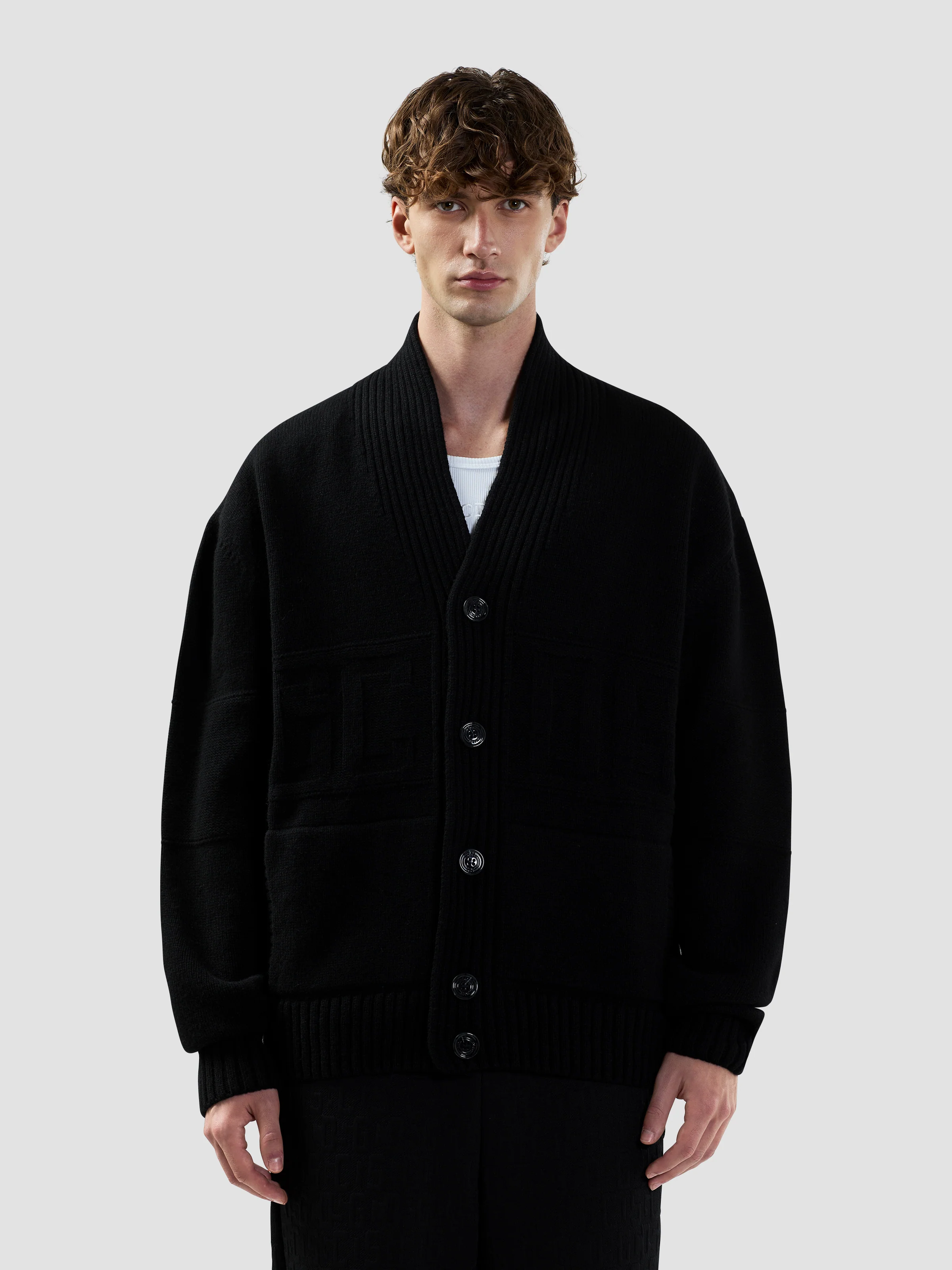 Cardigan con bottoni e logo - Image 3