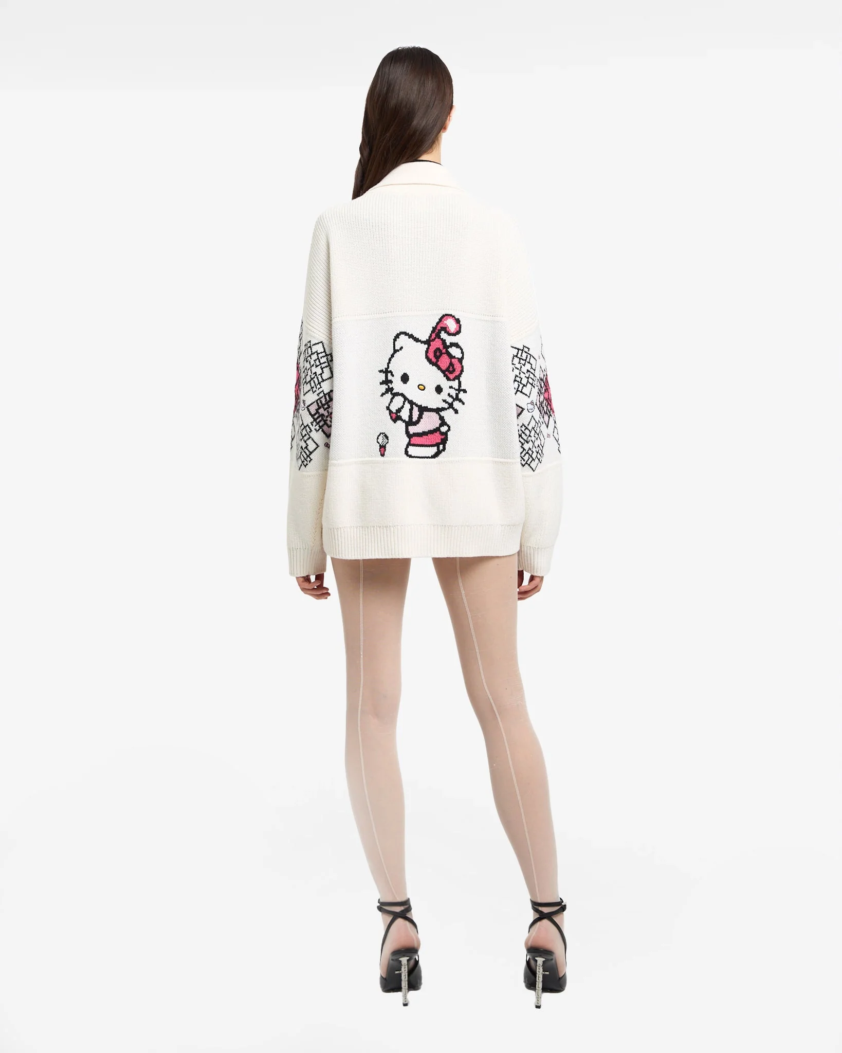 Cardigan con zip intera a rombi Hello Kitty - Image 5