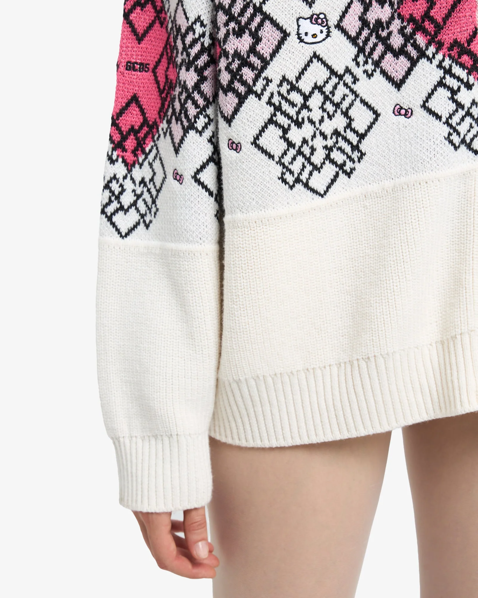 Cardigan con zip intera a rombi Hello Kitty - Image 6