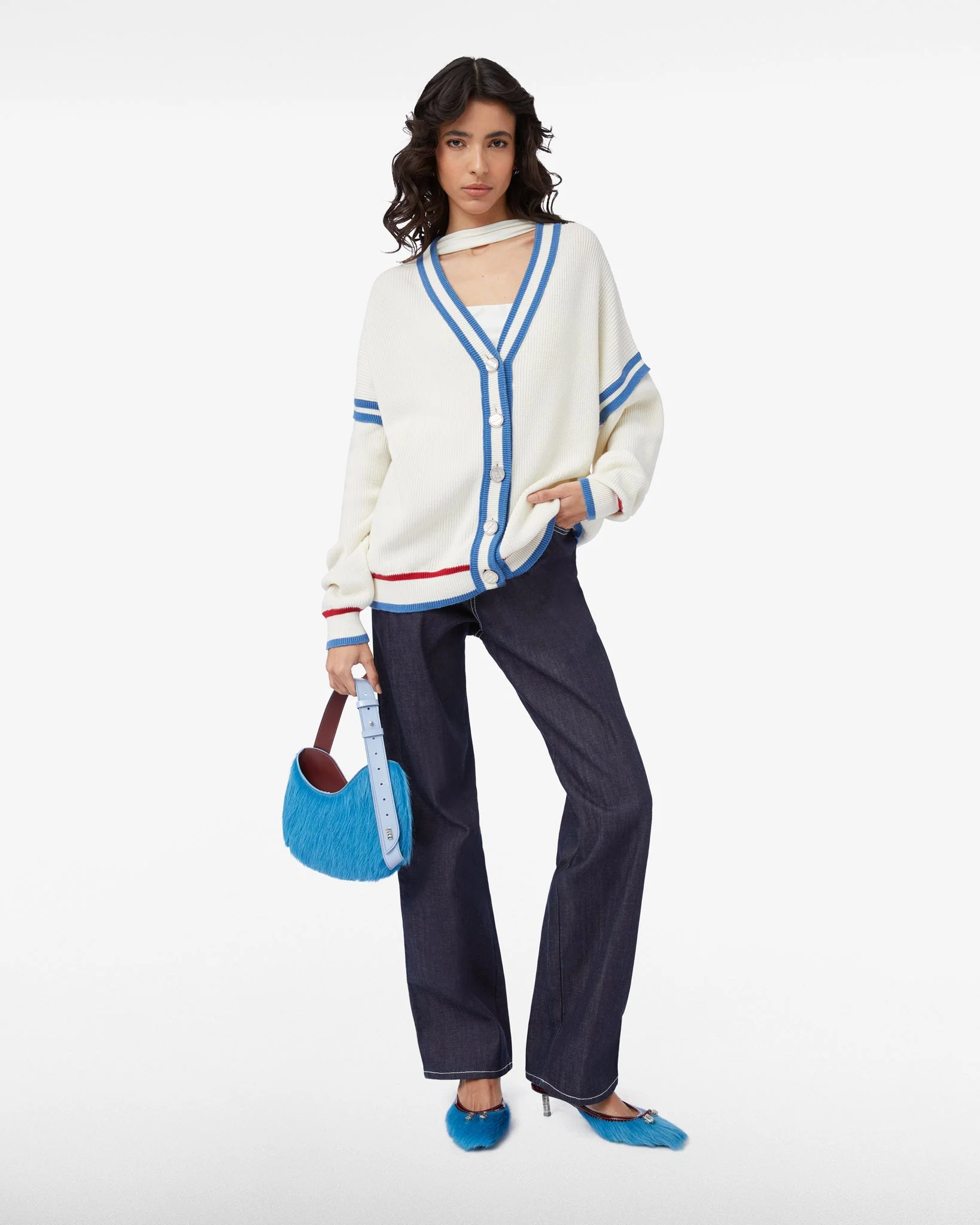 Cardigan in cotone GCDS Logo Lounge - Image 2