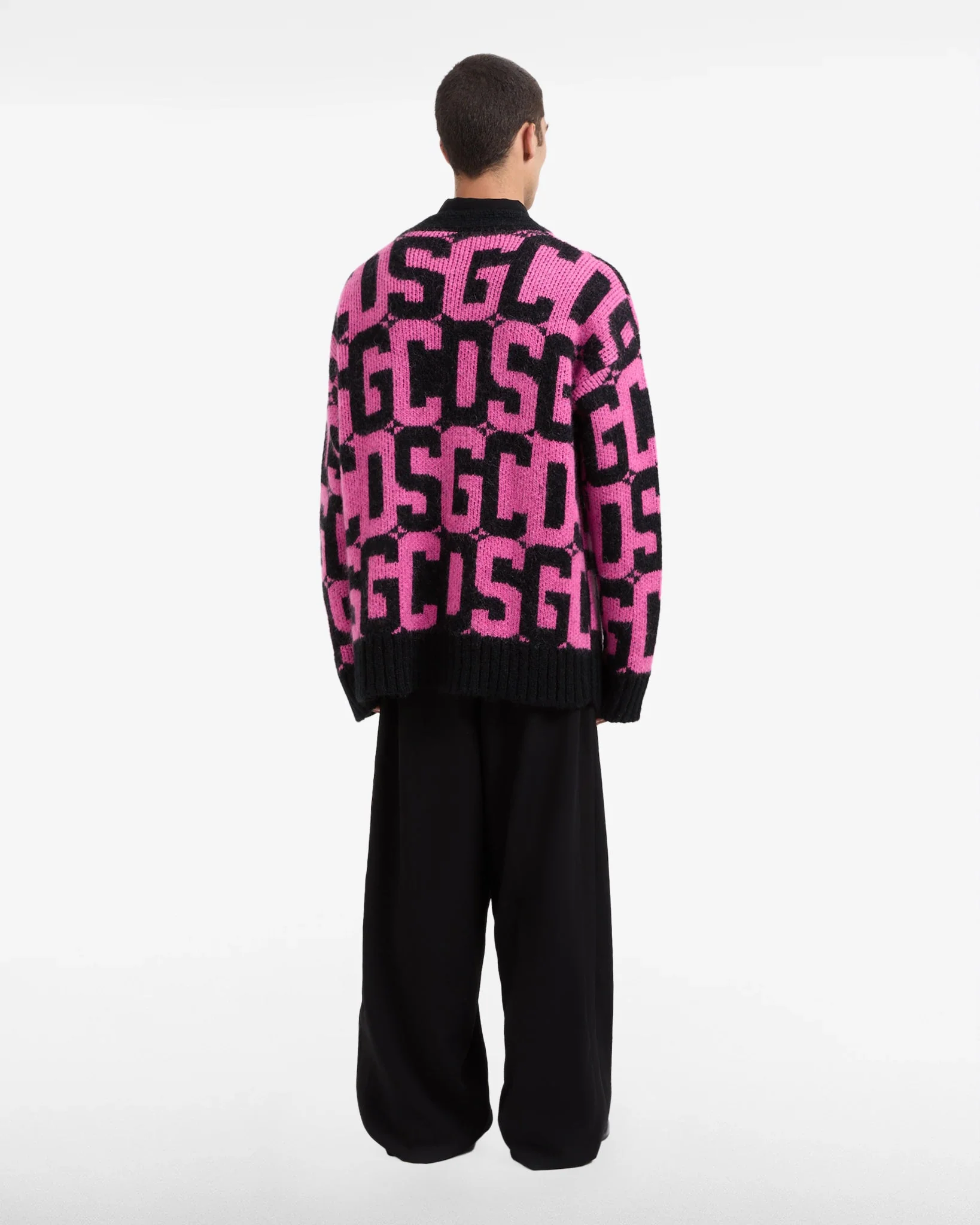 Cardigan monogram con bottoni - Image 5