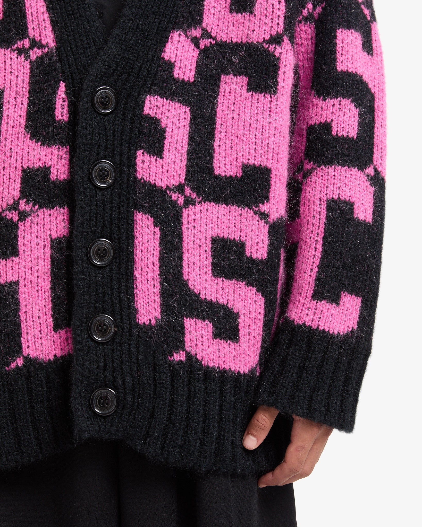 Cardigan monogram con bottoni - Image 6