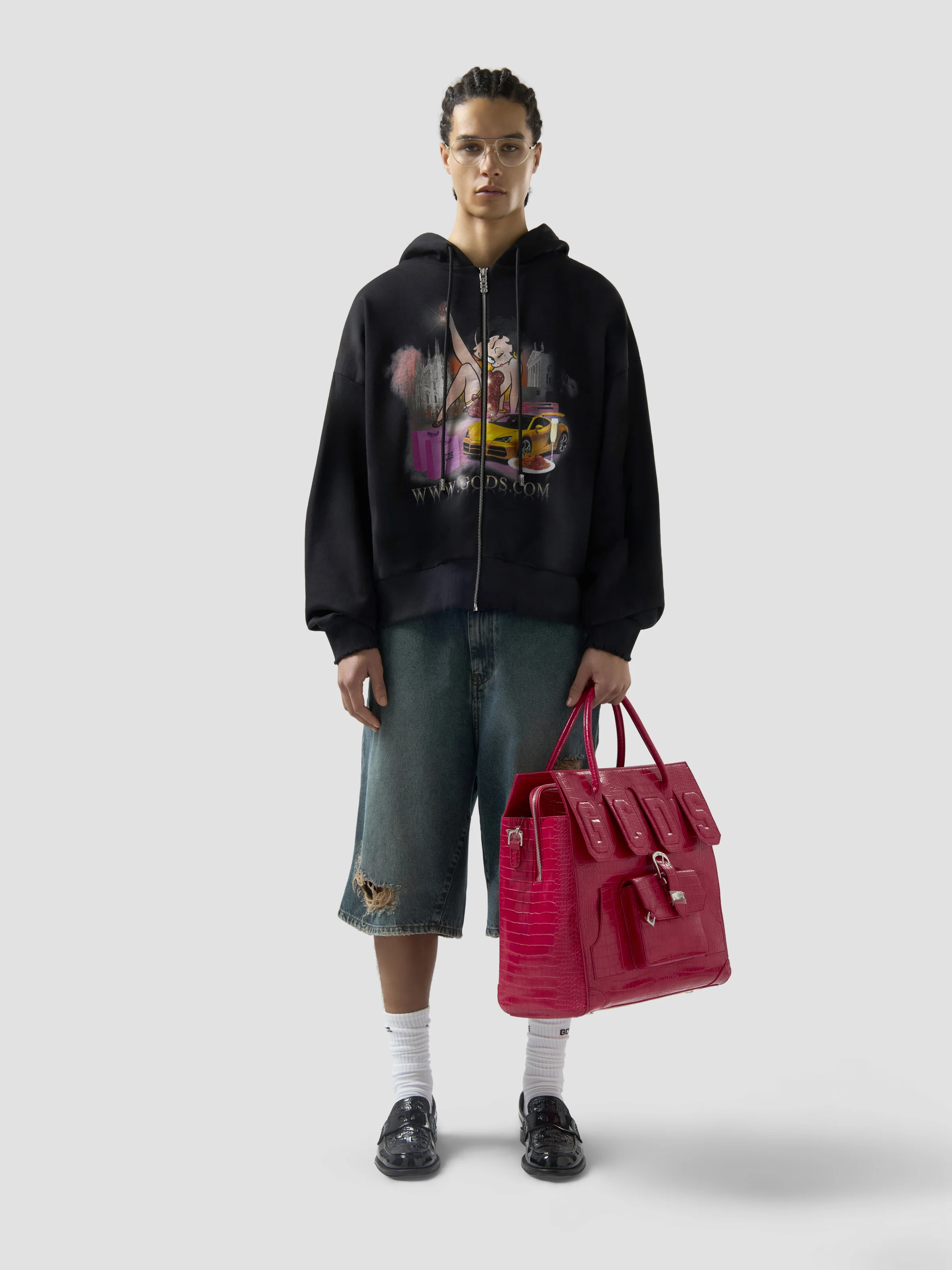 CROC GCDS MAN BAG ROSSA - Image 3