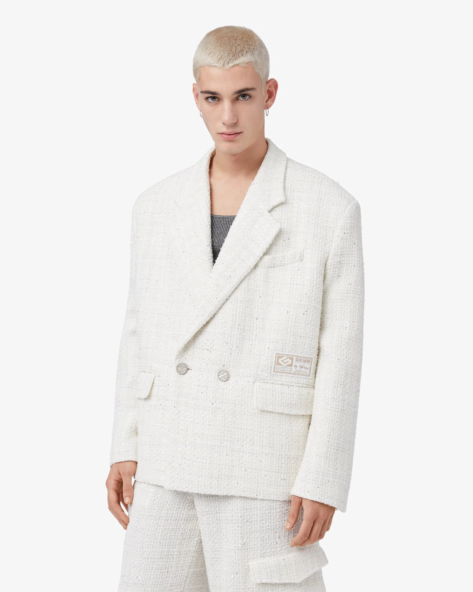 Double Breasted Tweed Blazer - Image 3