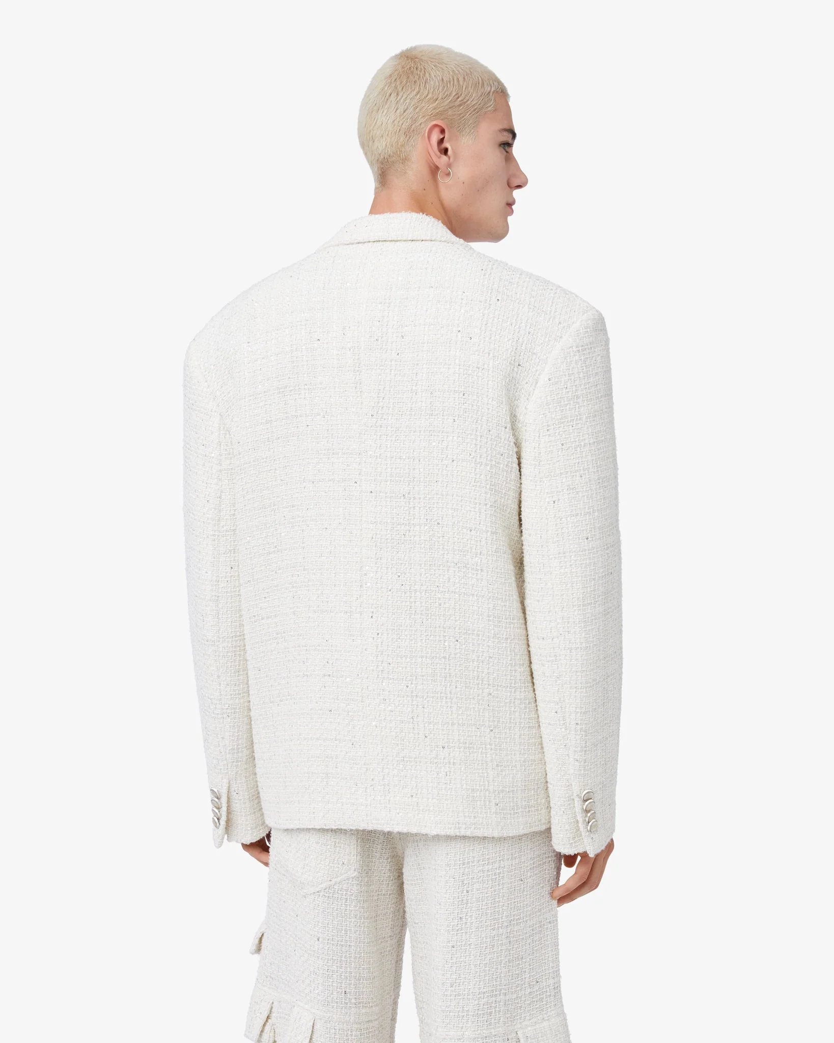 Double Breasted Tweed Blazer - Image 4