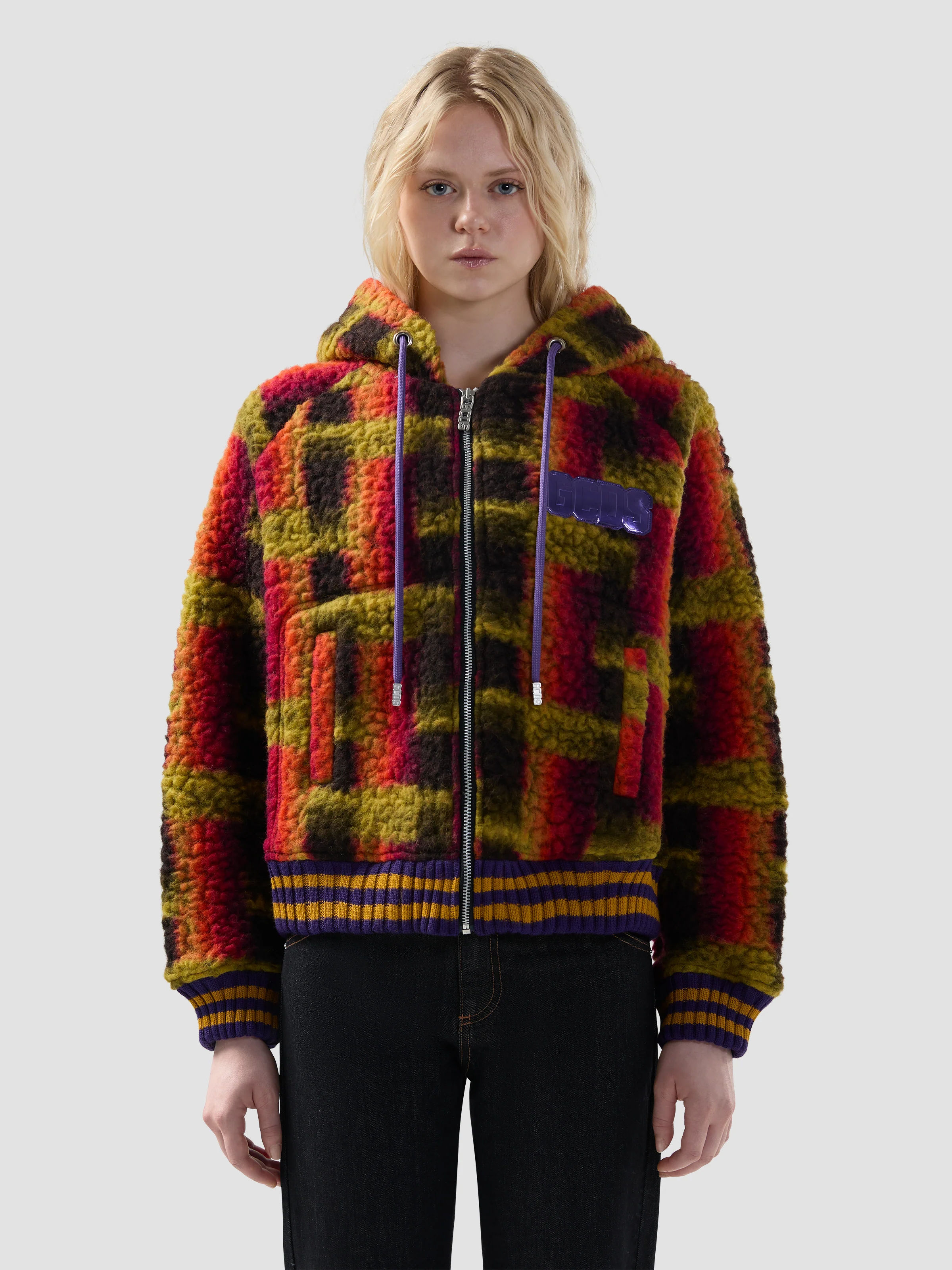 Felpa con cappuccio in teddy con full zip - Image 3