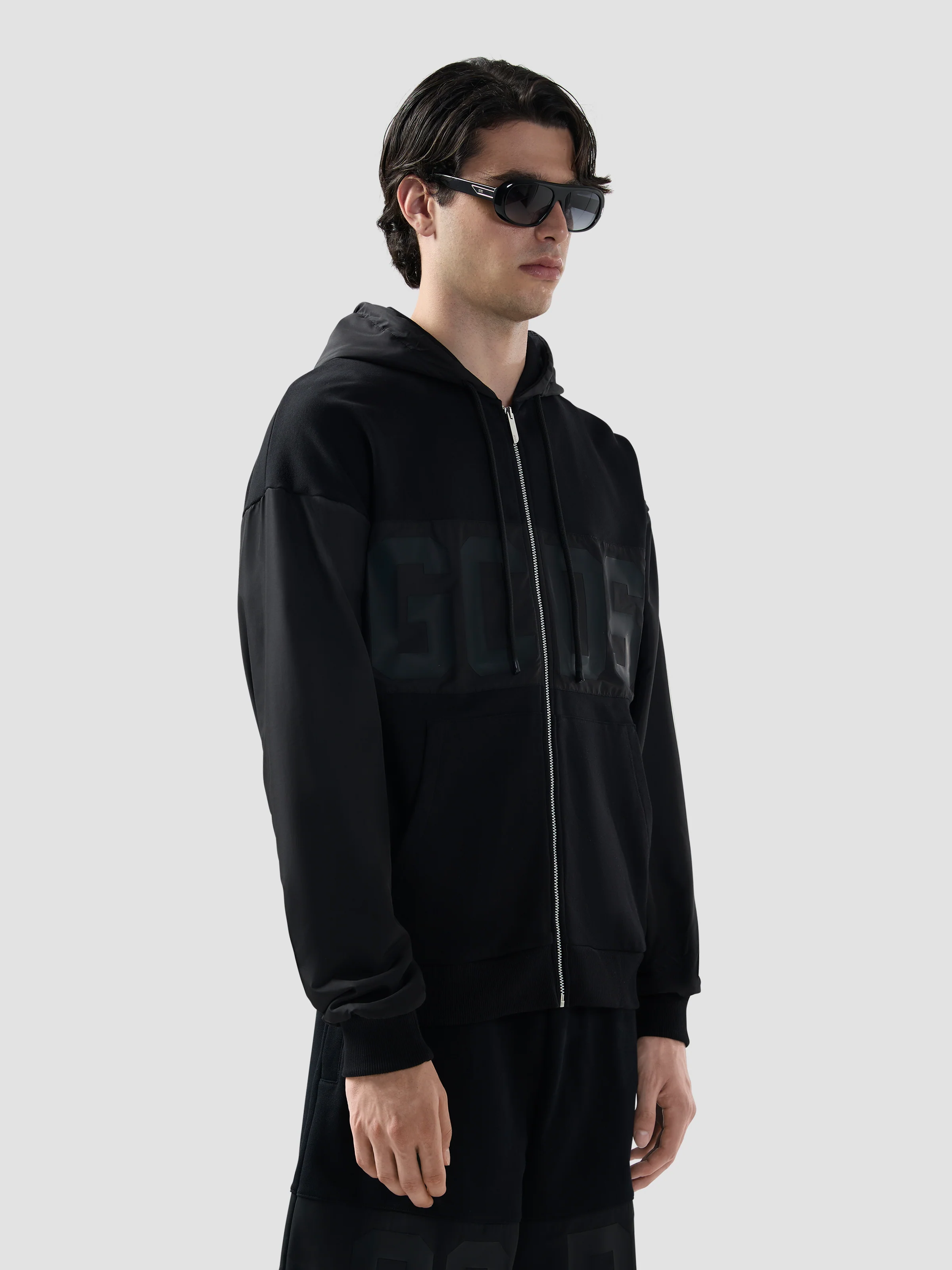 Felpa con zip integrale e Banda logo - Image 4