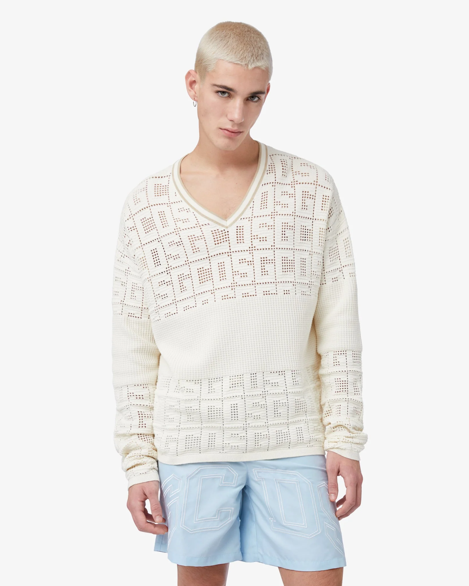 Gcds Monogram Macramé Hockey T-shirt - Image 3
