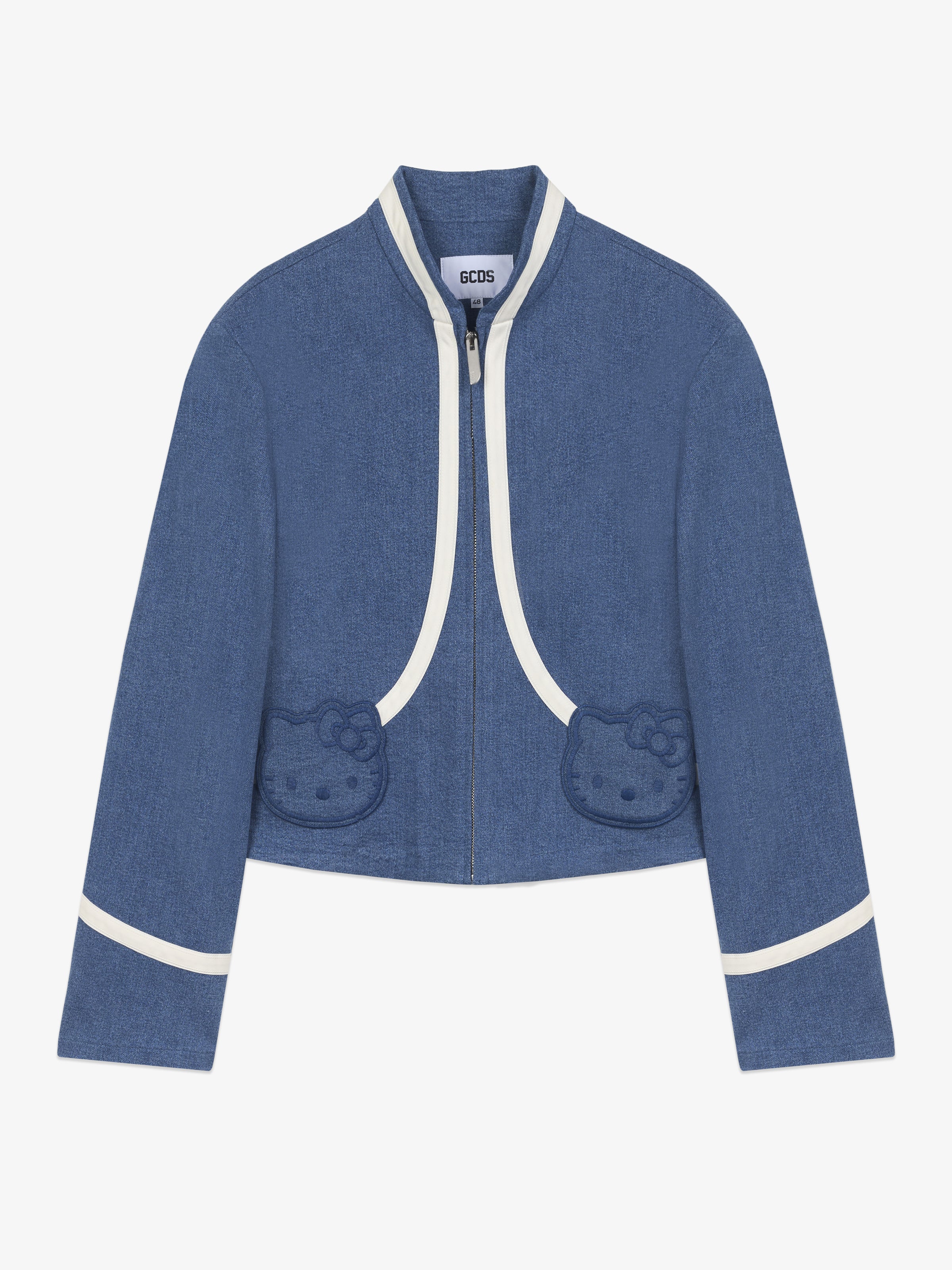 Giacca Hello Kitty in denim stretch