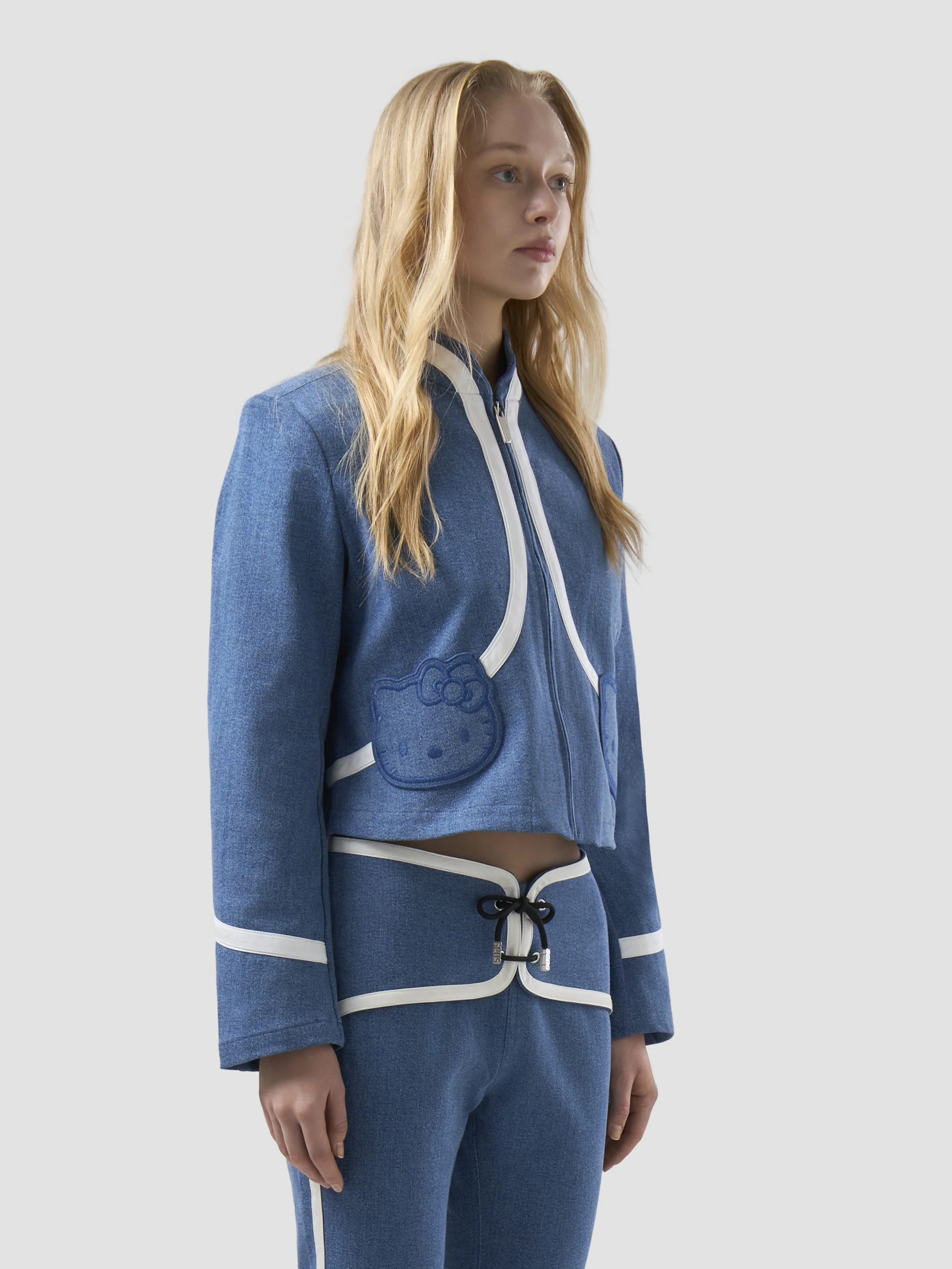 Giacca Hello Kitty in denim stretch - Image 4