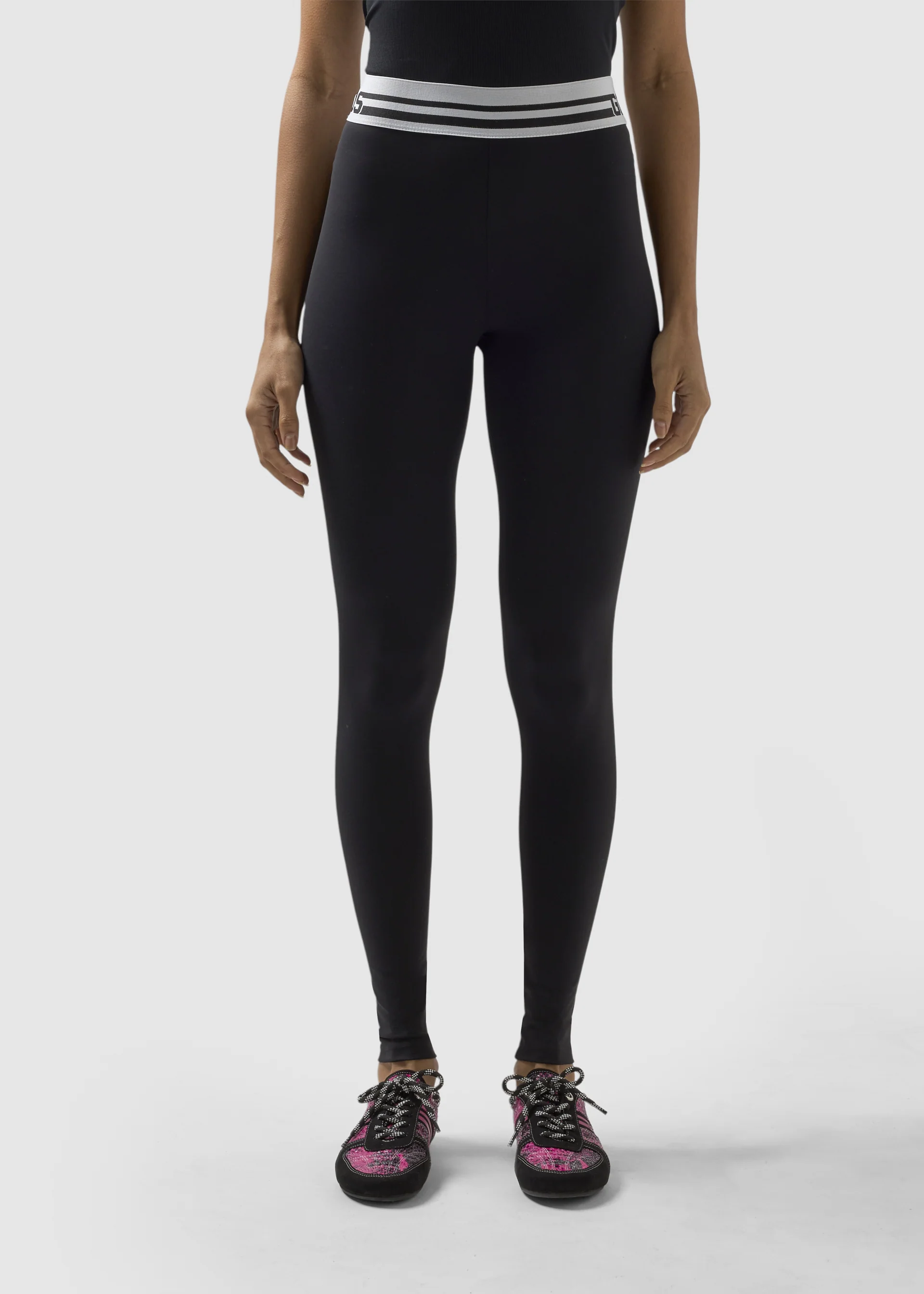 Leggings con righe e logo - Image 3