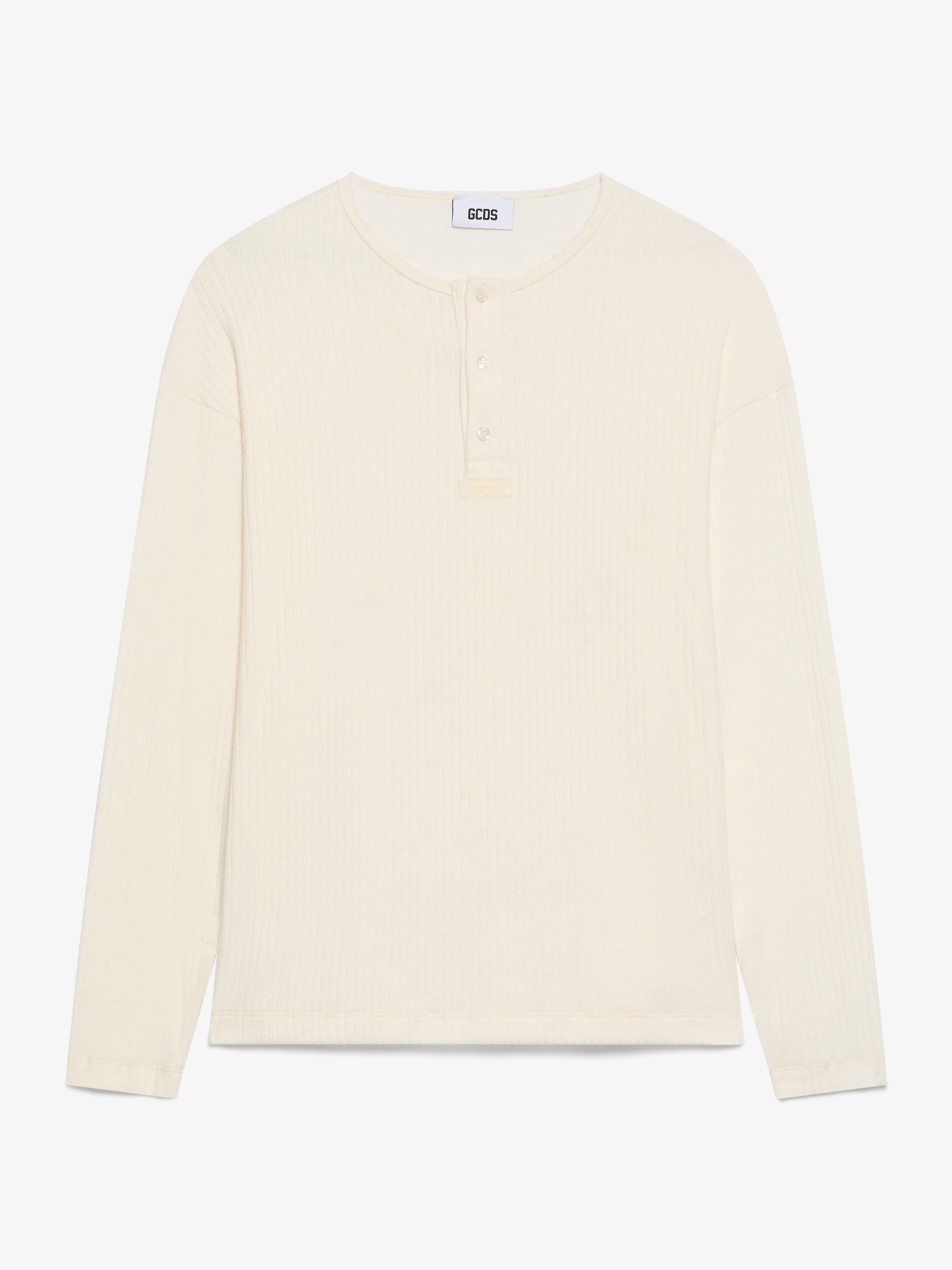 Maglia serafino a maniche lunghe con logo patch