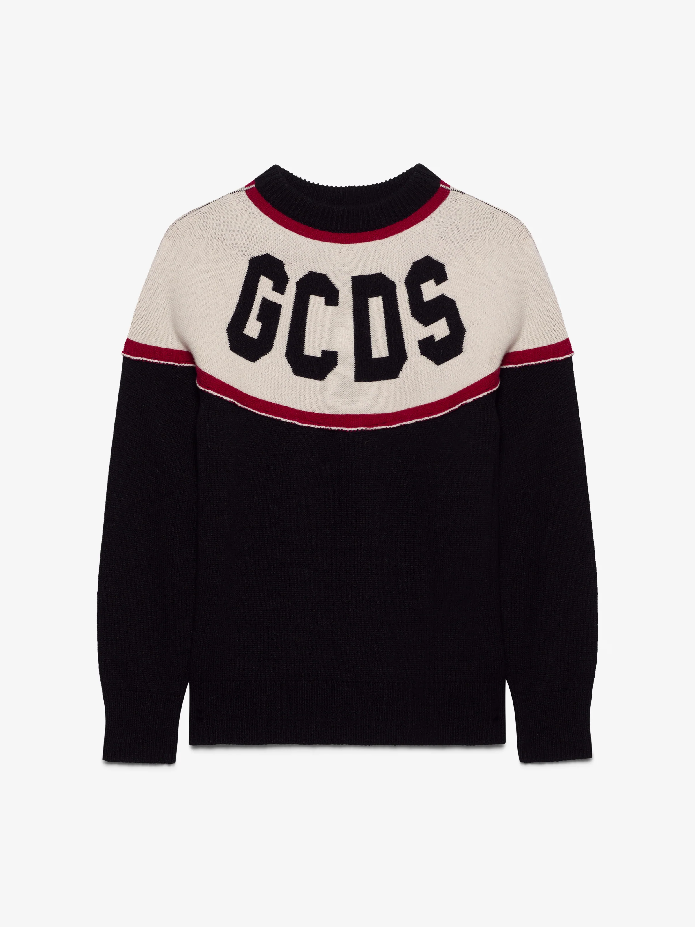 Maglione a righe con logo