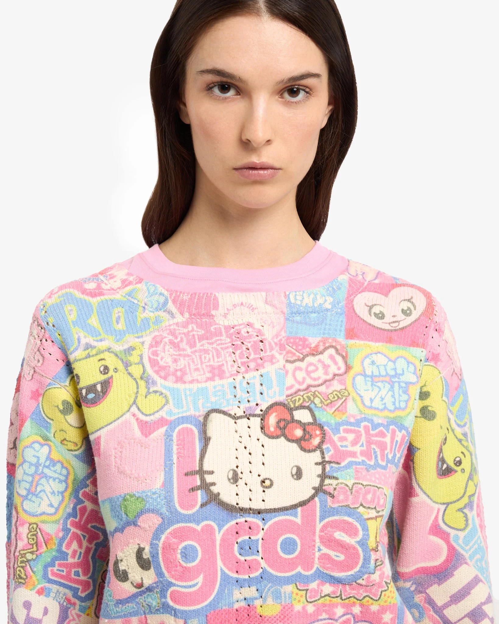 Maglione cropped con stampa Hello Kitty Kawaii - Image 5