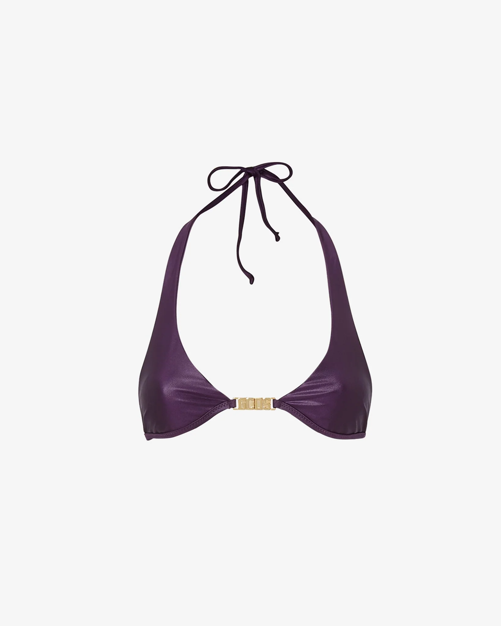 Metallic Logo Clip Bikini Bra