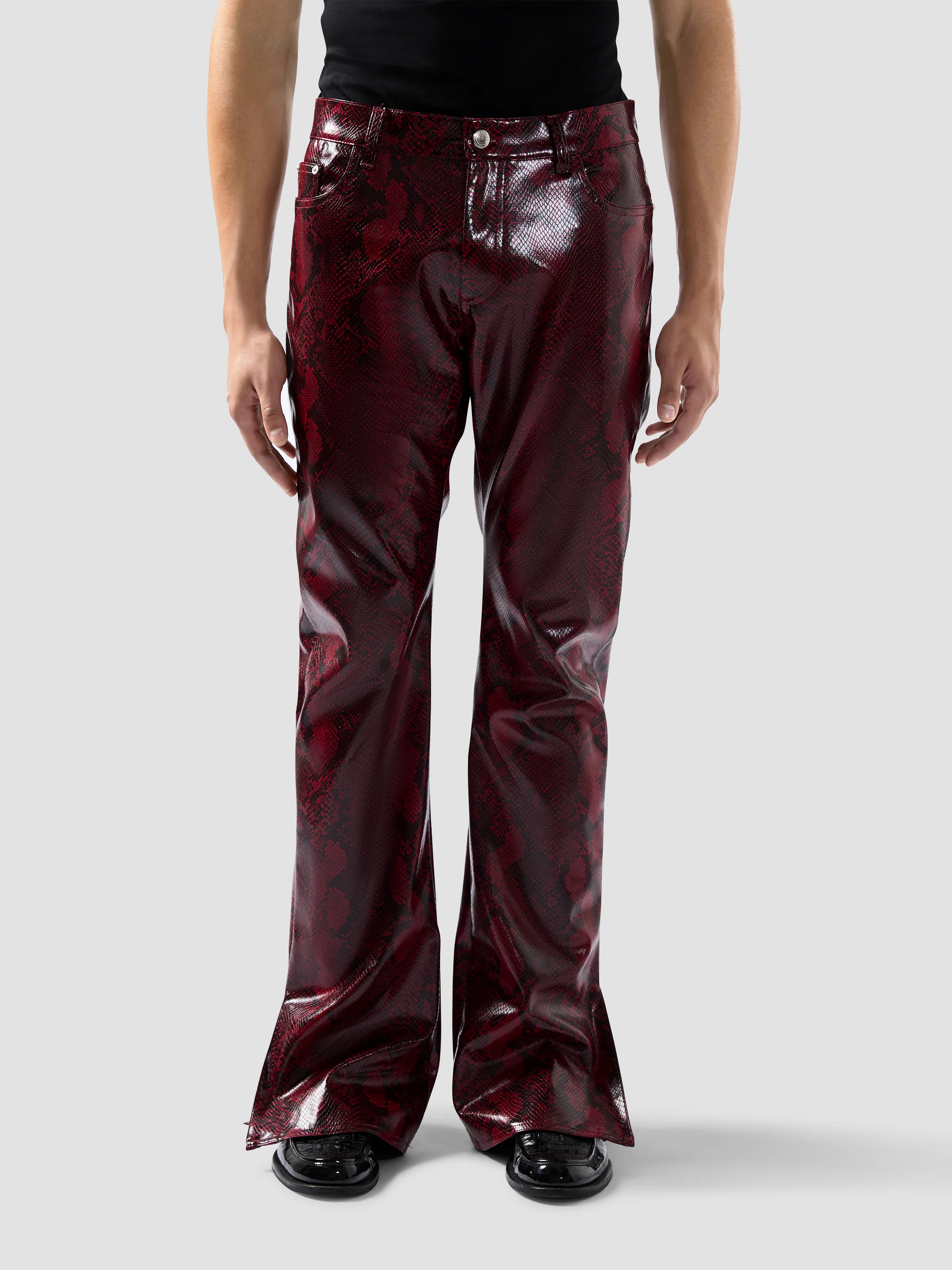 Pantaloni in ecopelle effetto pitone - Image 3