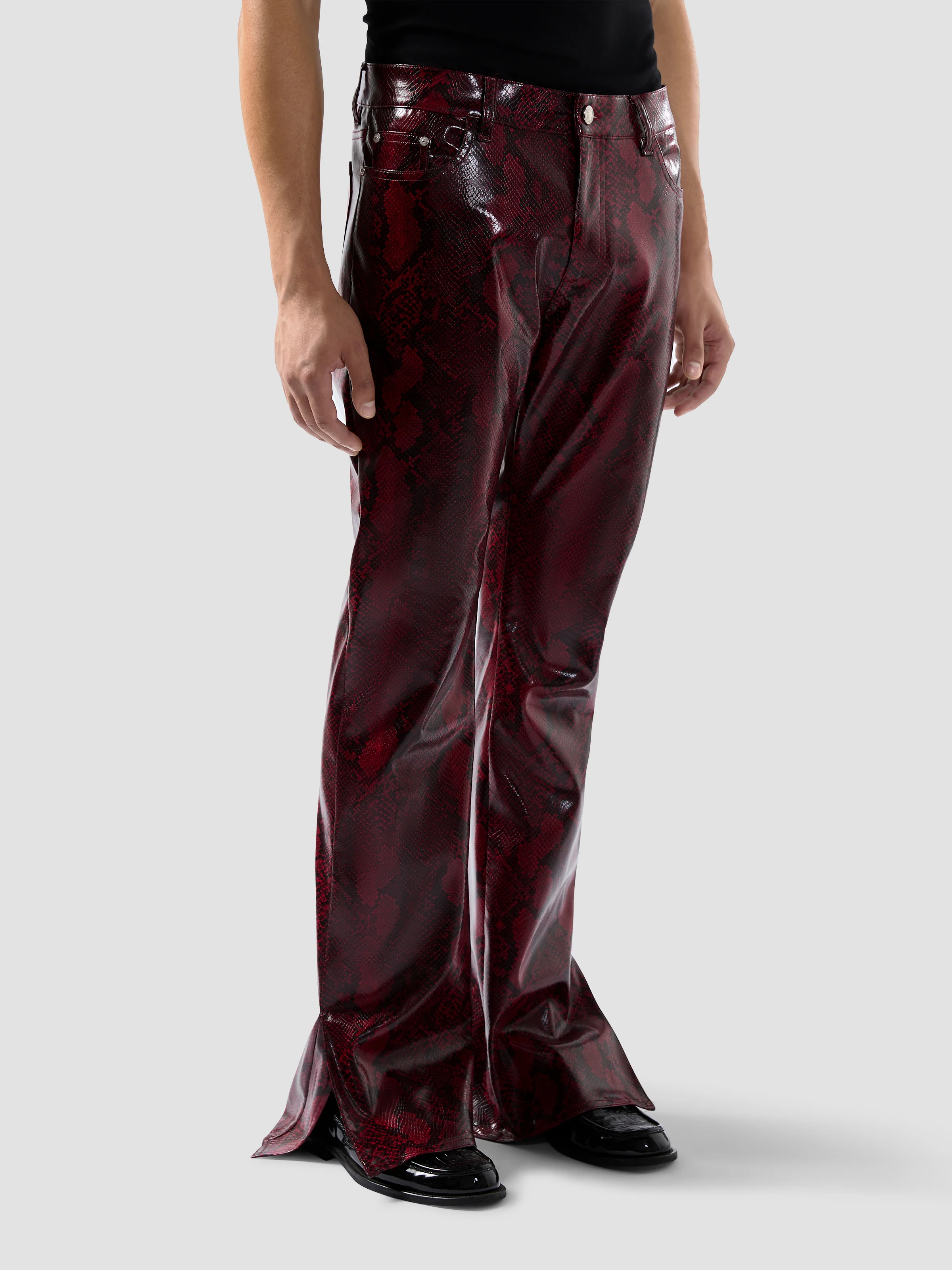 Pantaloni in ecopelle effetto pitone - Image 4