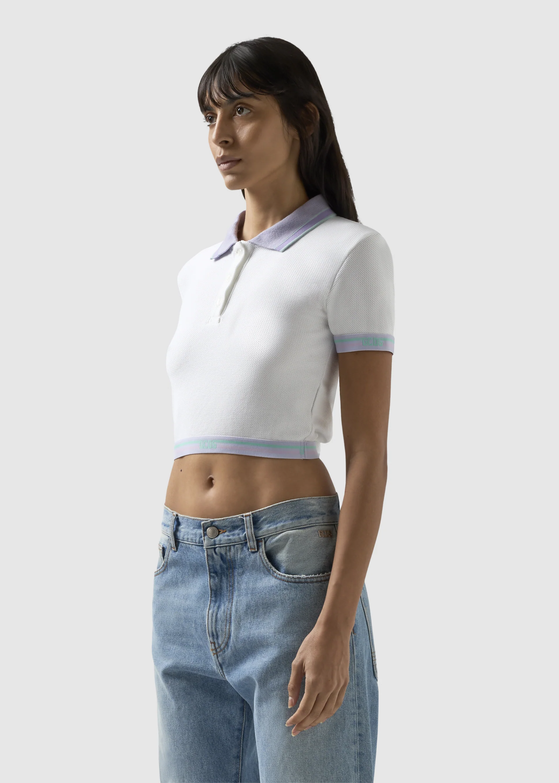 Polo cropped con profili logati - Image 4