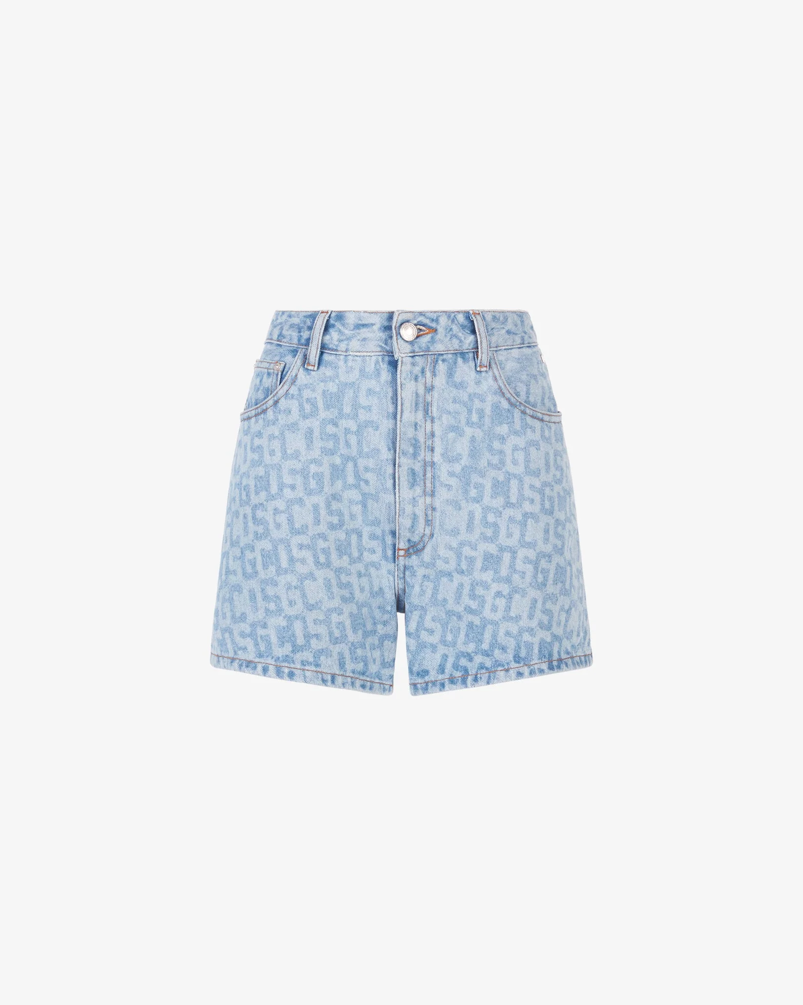 Shorts In Denim GCDS Monogram