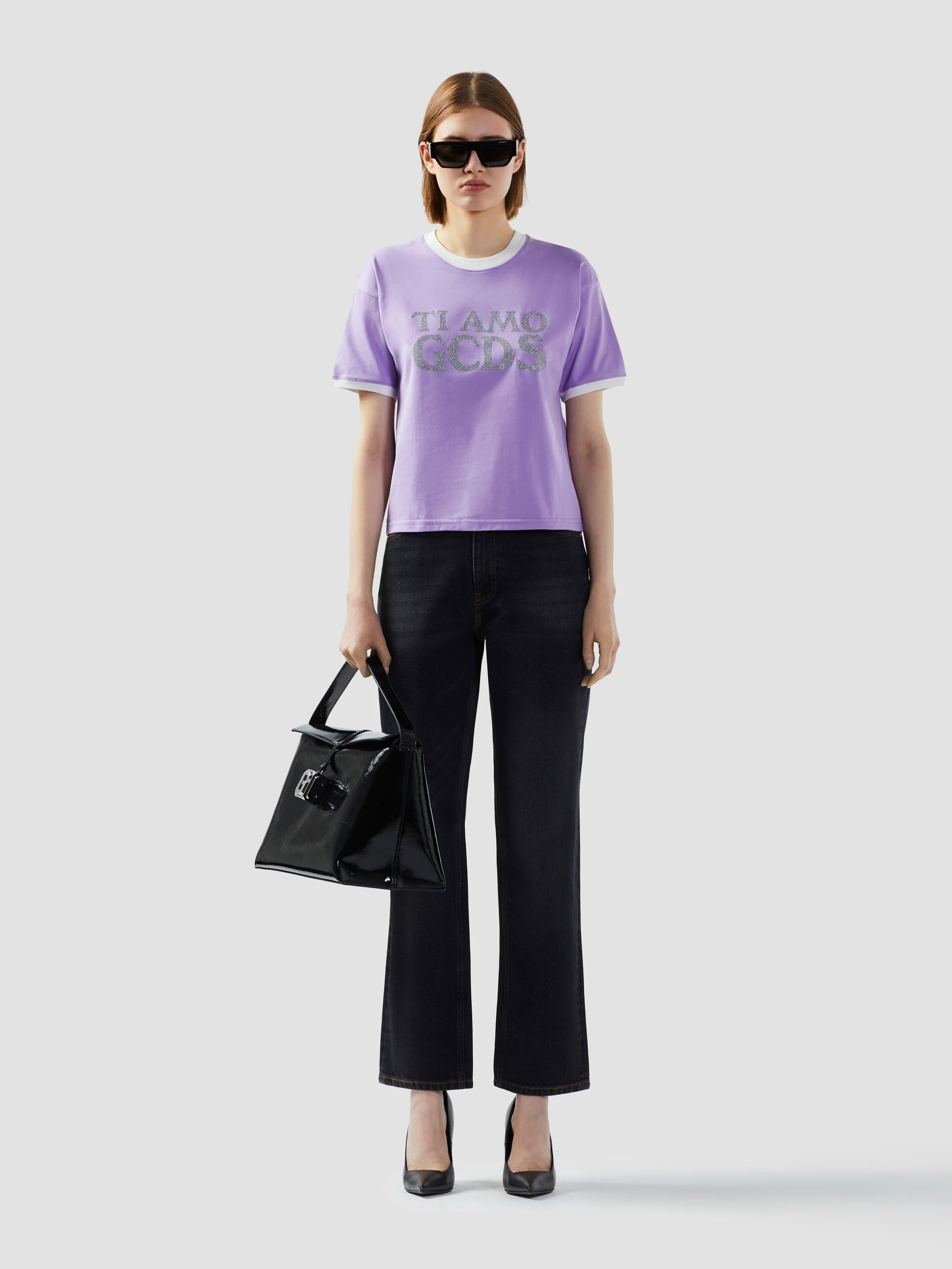 T-shirt boxy con glitter Ti Amo GCDS - Image 2
