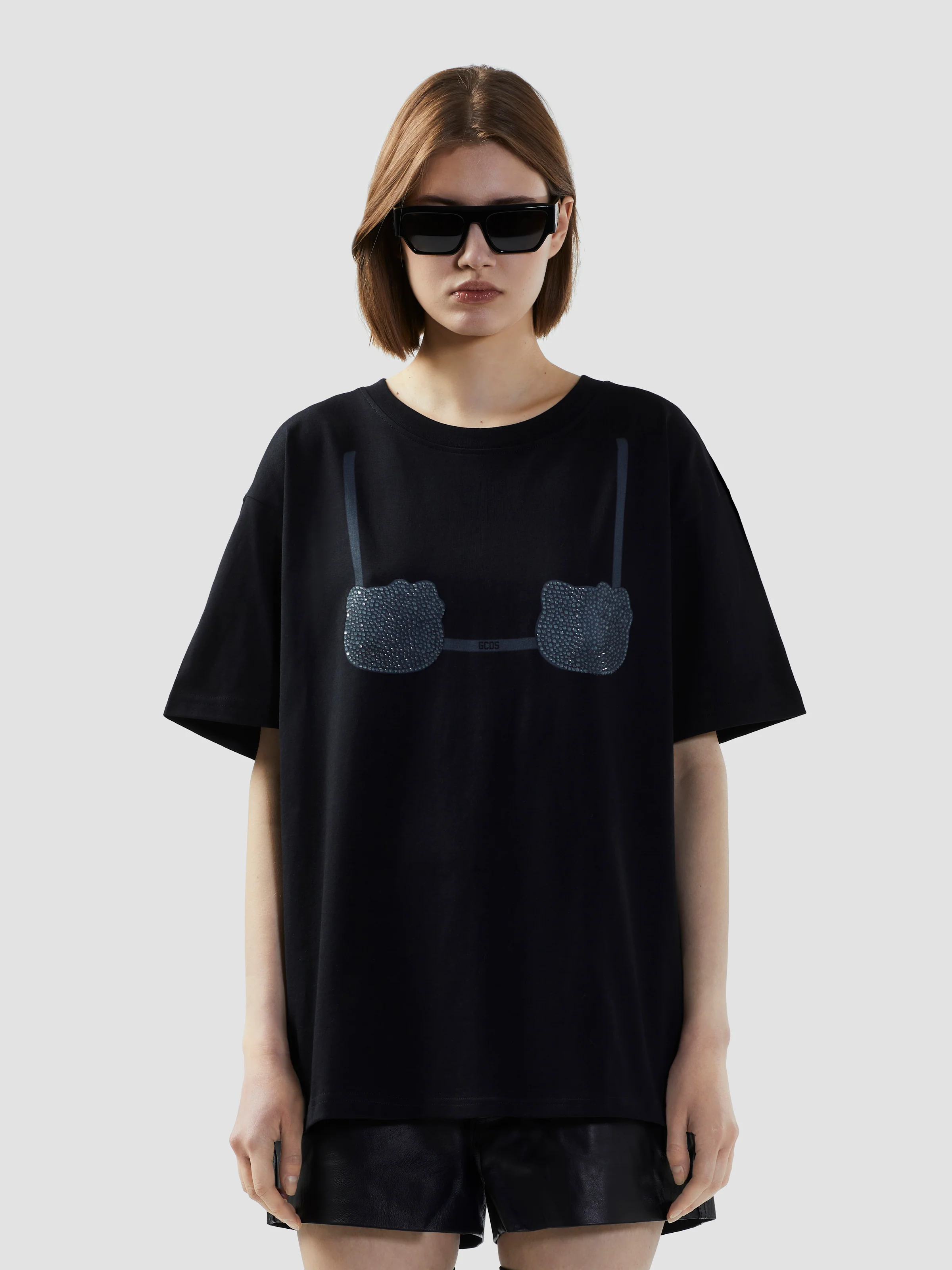 T-shirt boxy stampata con reggiseno Hello Kitty - Image 3
