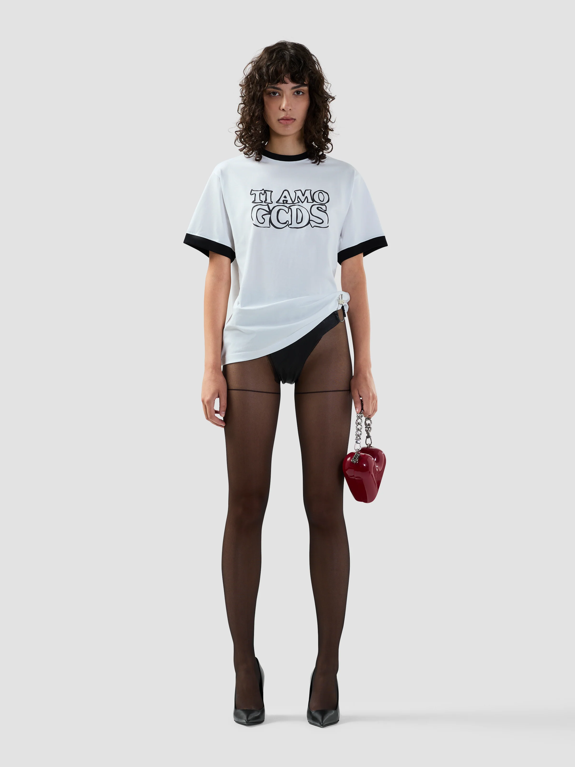 T-shirt logo TI AMO GCDS outlined - Image 2