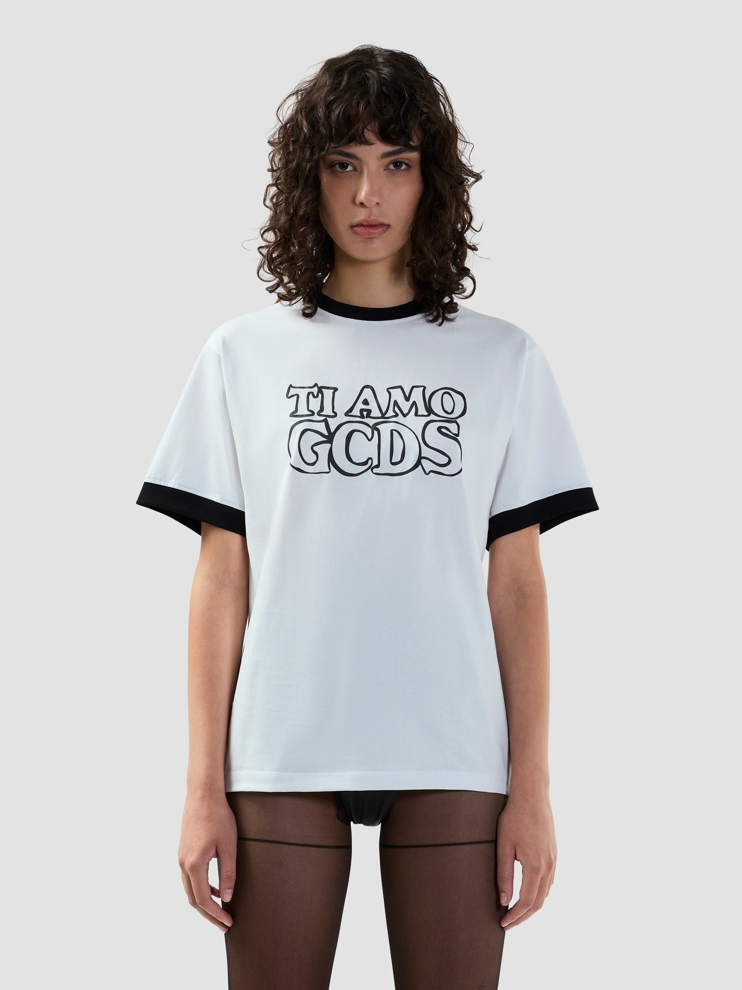 T-shirt logo TI AMO GCDS outlined - Image 3
