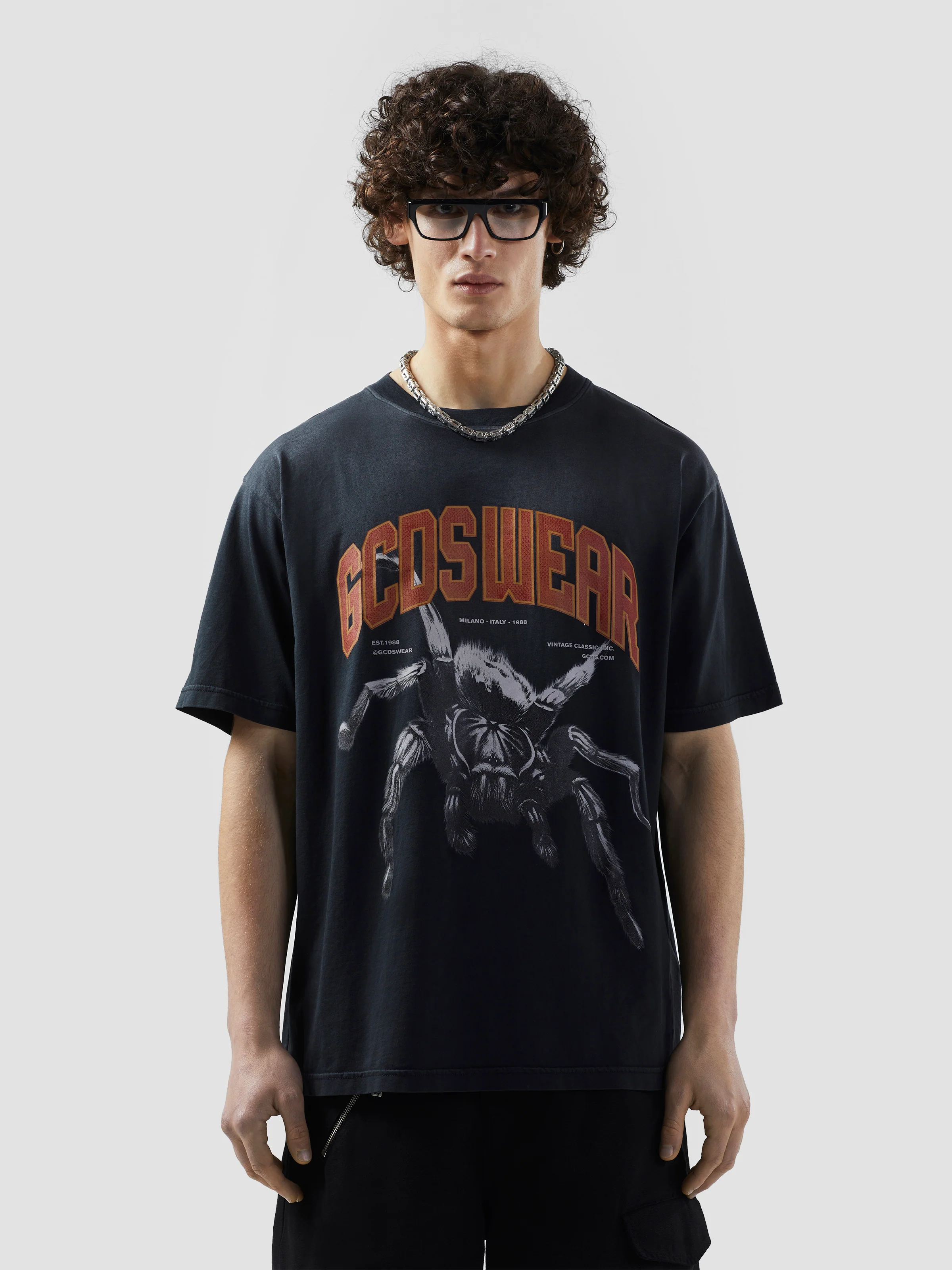 T-shirt oversize GCDSwear con ragno - Image 3