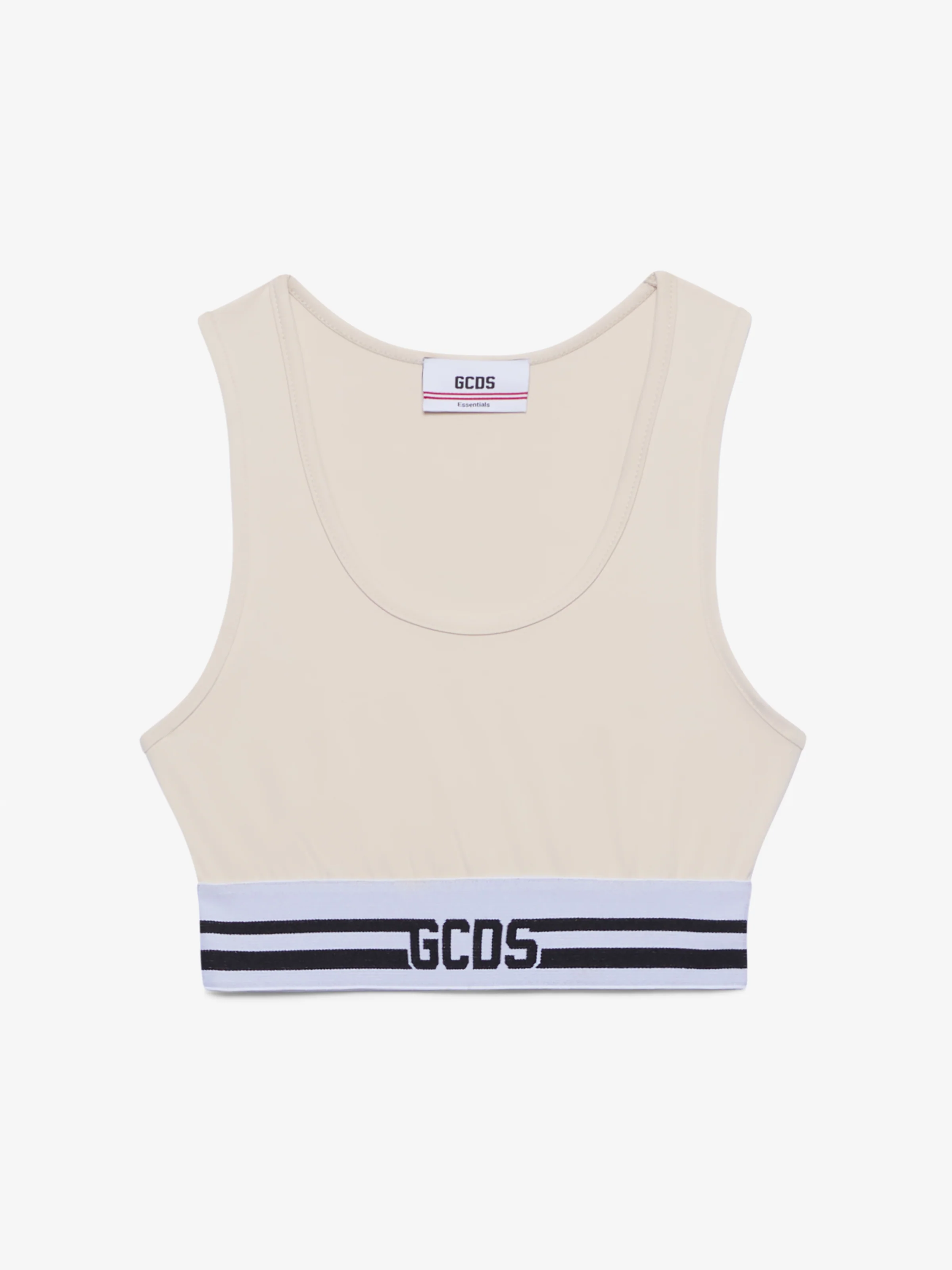 Top mini con righe e logo