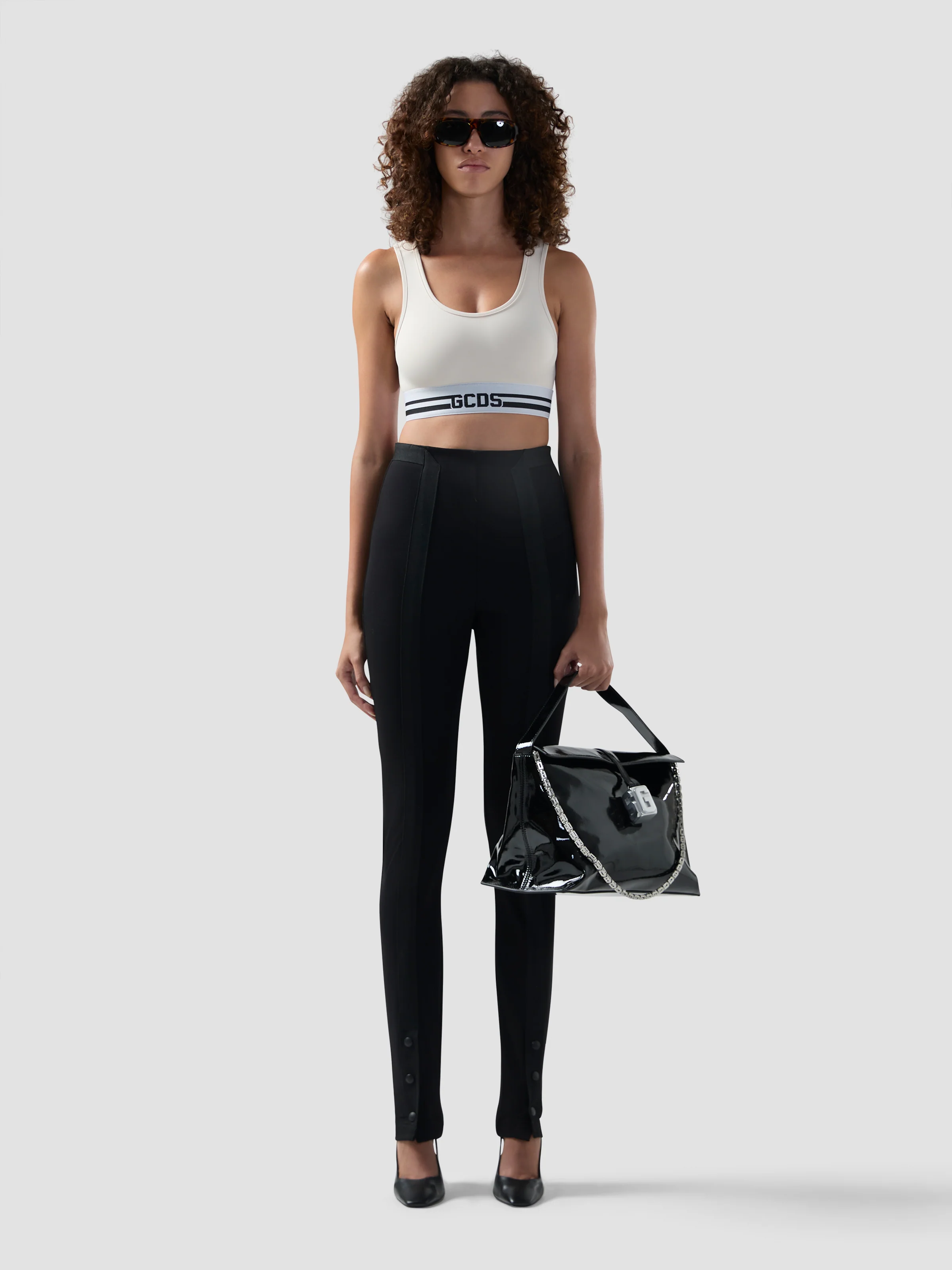 Top mini con righe e logo - Image 2