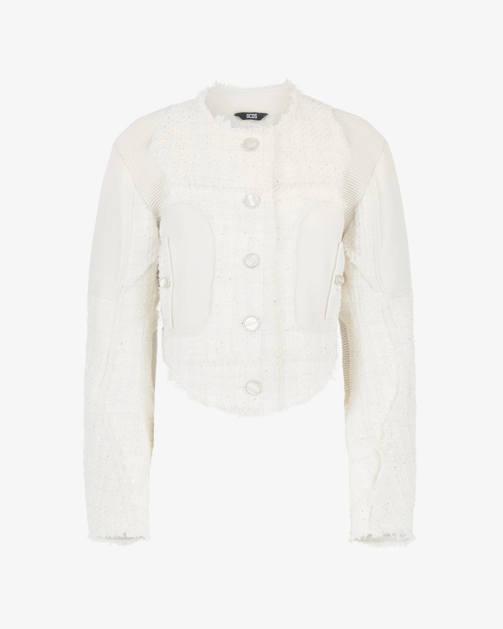 Tweed Leather Jacket