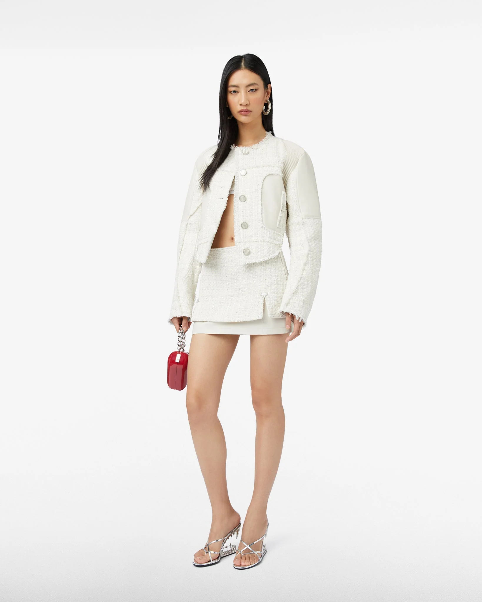 Tweed Leather Jacket - Image 2