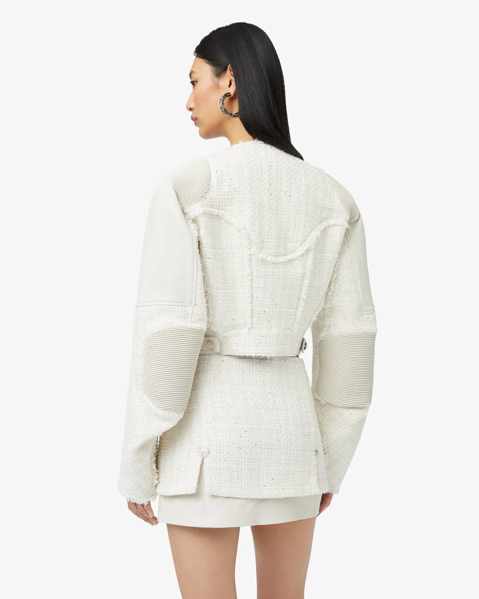 Tweed Leather Jacket - Image 4